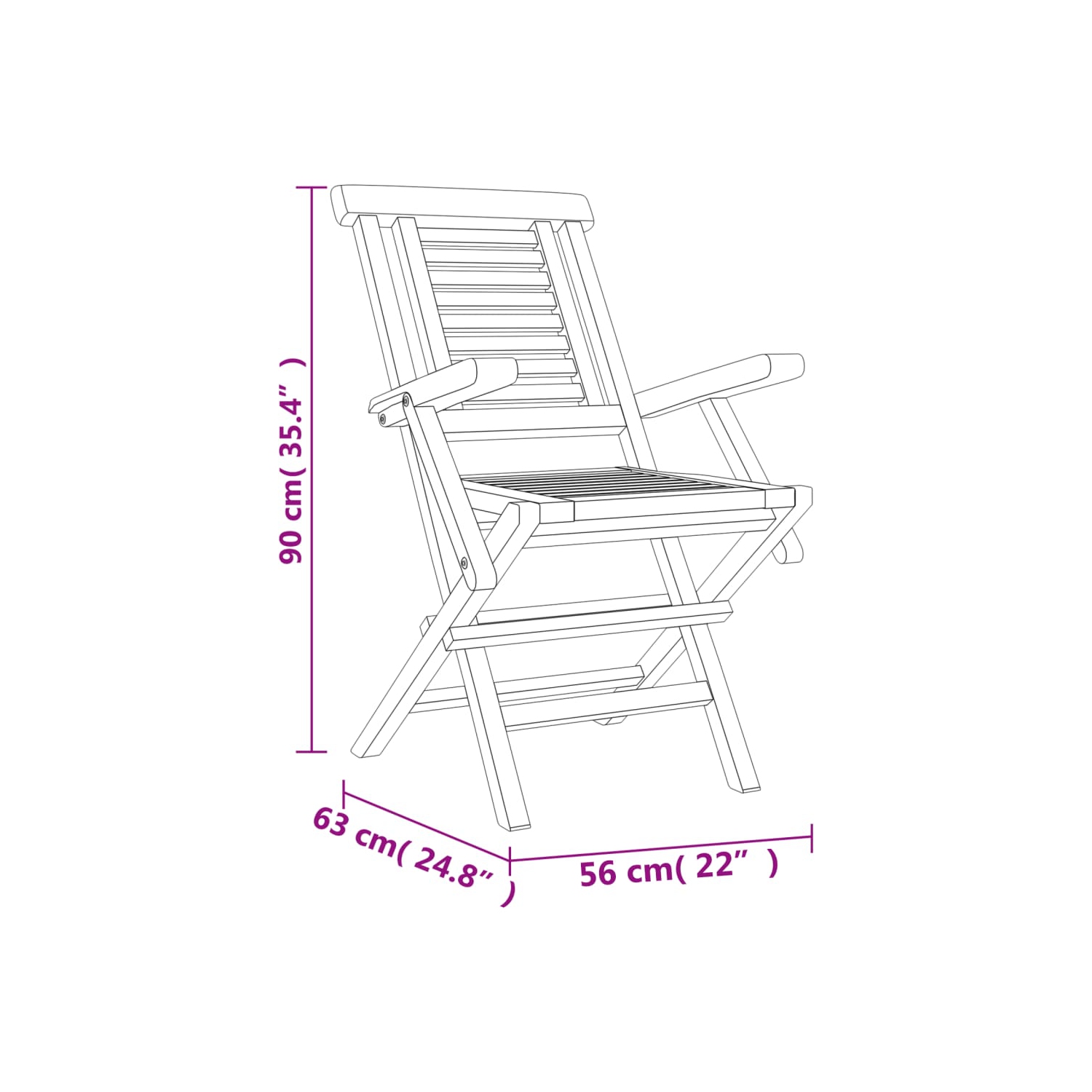 vidaXL 5 Piece Garden Dining Set Solid Wood Teak