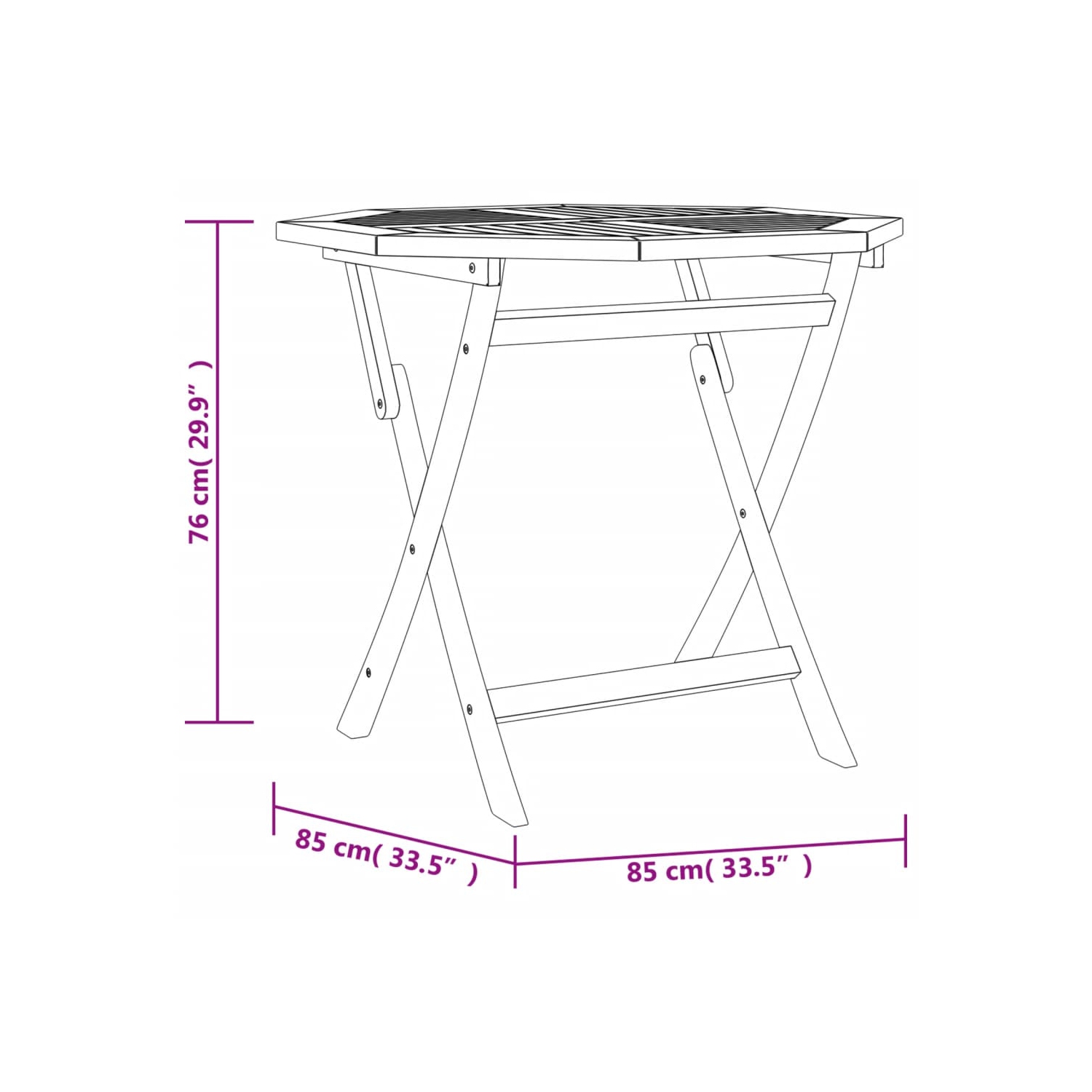 vidaXL 5 Piece Garden Dining Set Solid Wood Teak