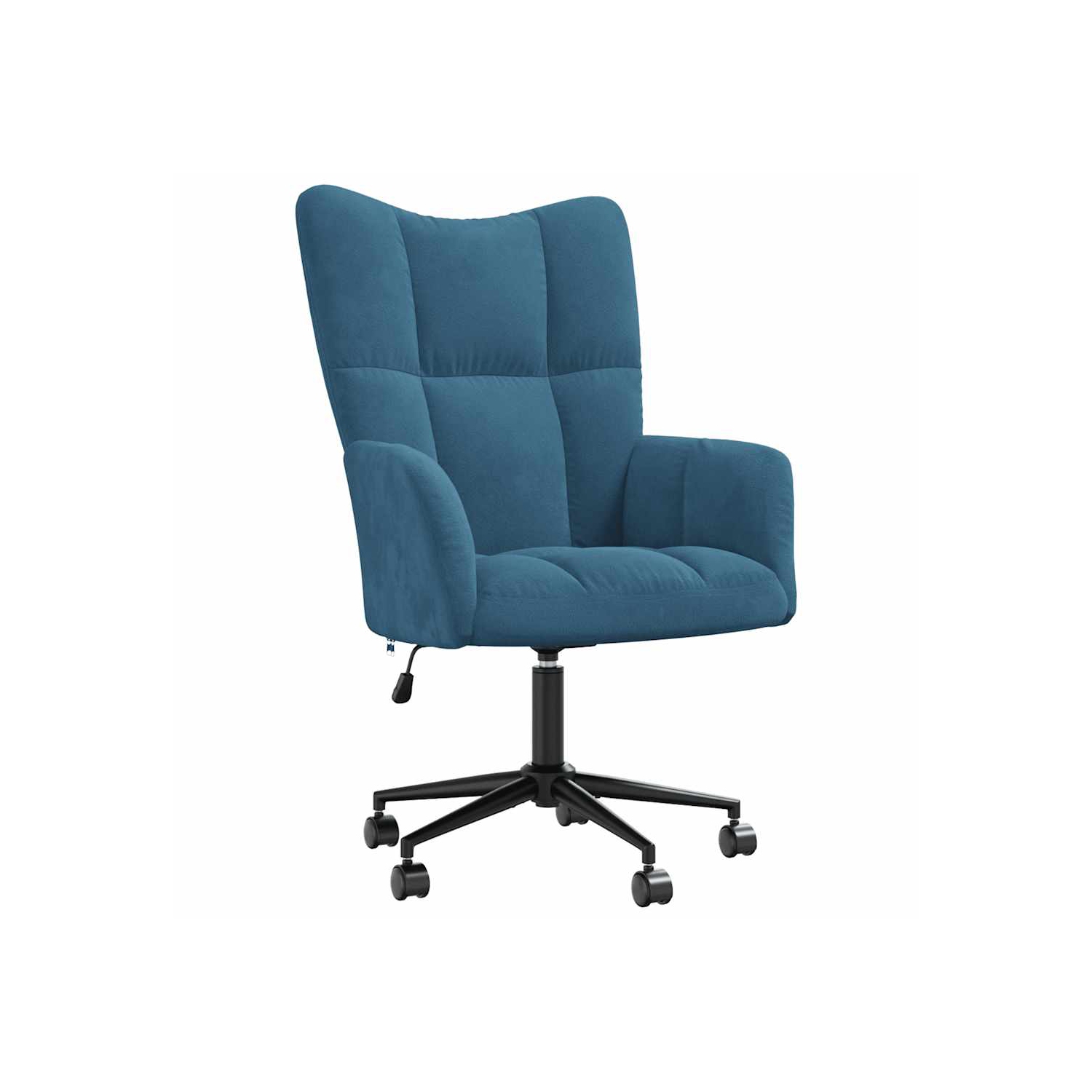 vidaXL Relaxing Chair Blue Velvet