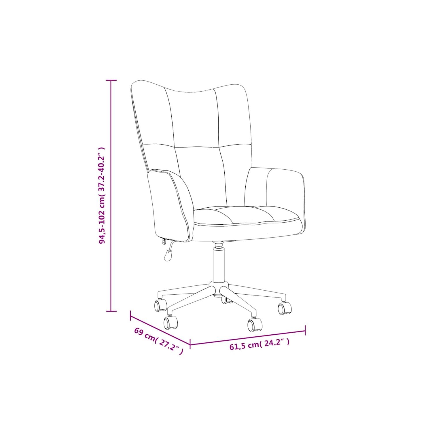 vidaXL Relaxing Chair Blue Velvet