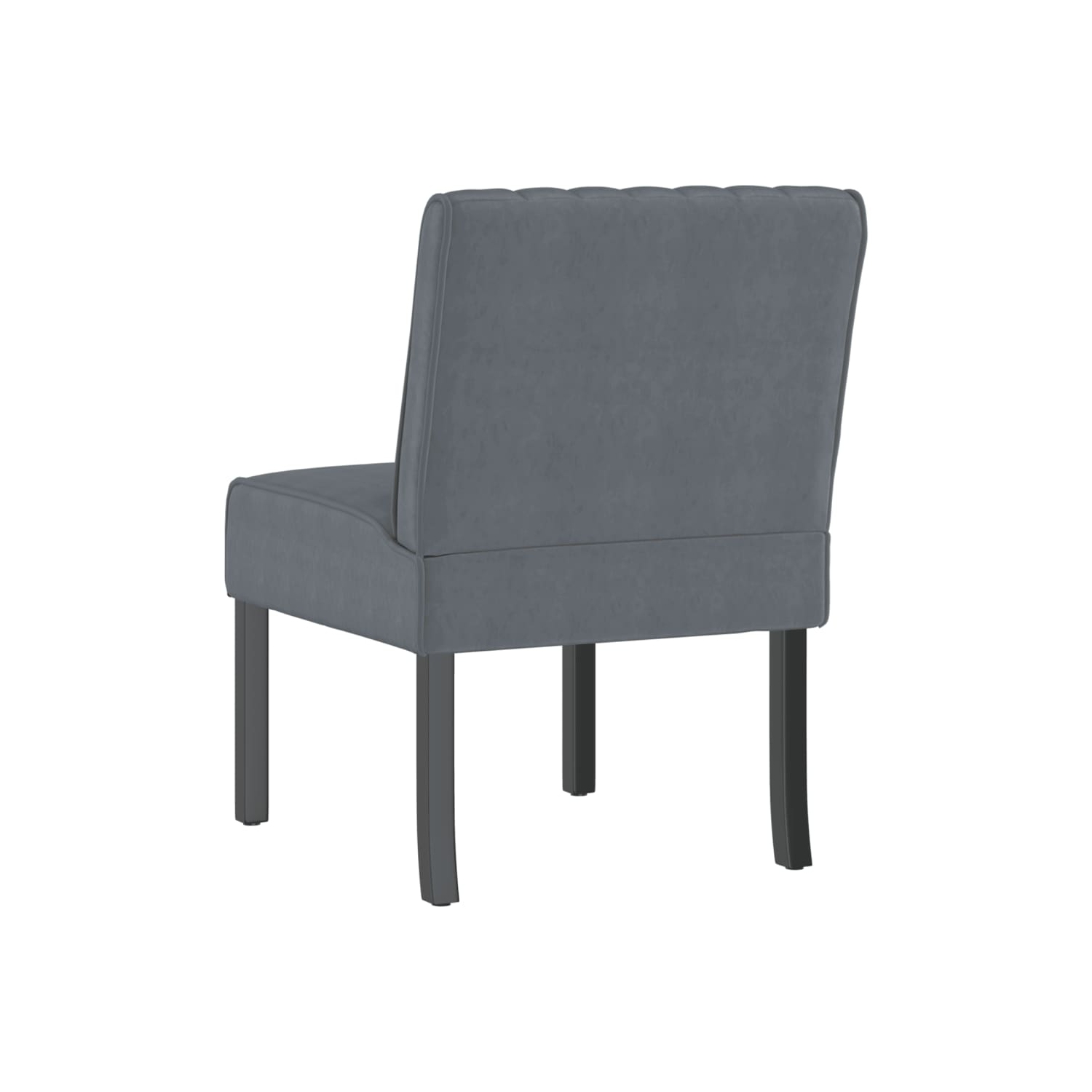 vidaXL Slipper Chair Dark Grey Velvet