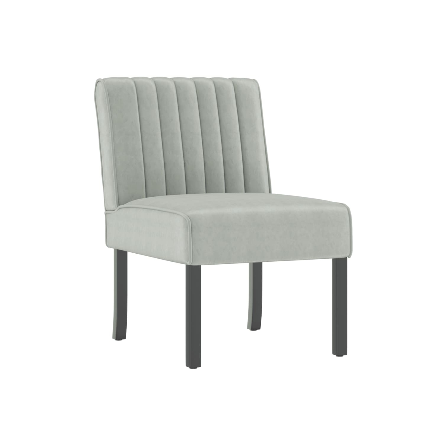 vidaXL Slipper Chair Light Grey Velvet