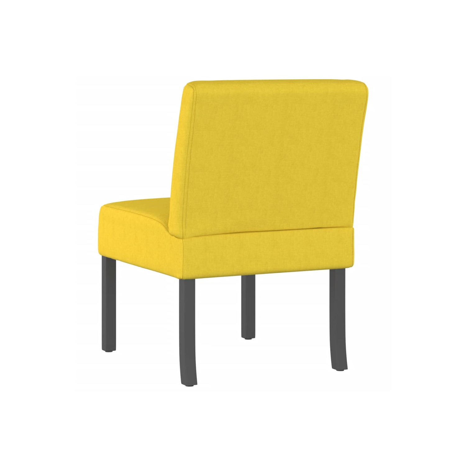 vidaXL Slipper Chair Light Yellow Fabric