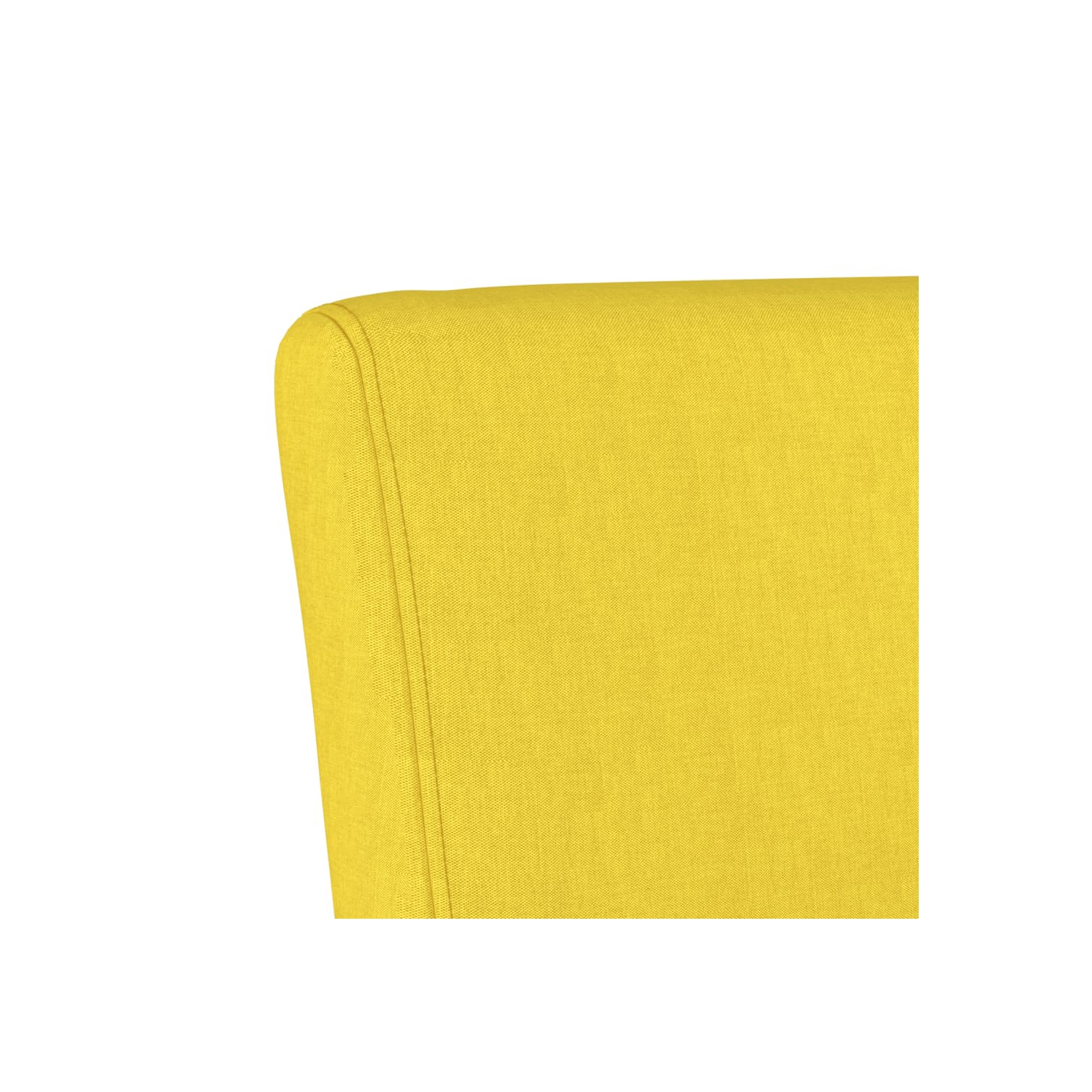 vidaXL Slipper Chair Light Yellow Fabric