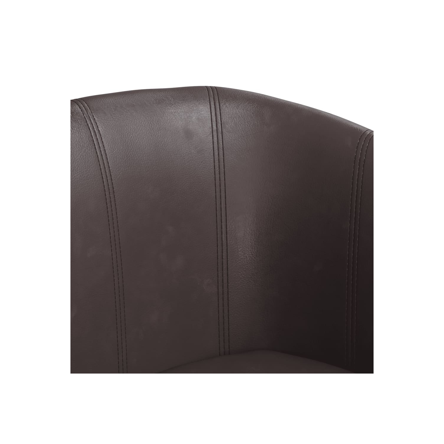 Fauteuil crapaud en similicuir brun vidaXL