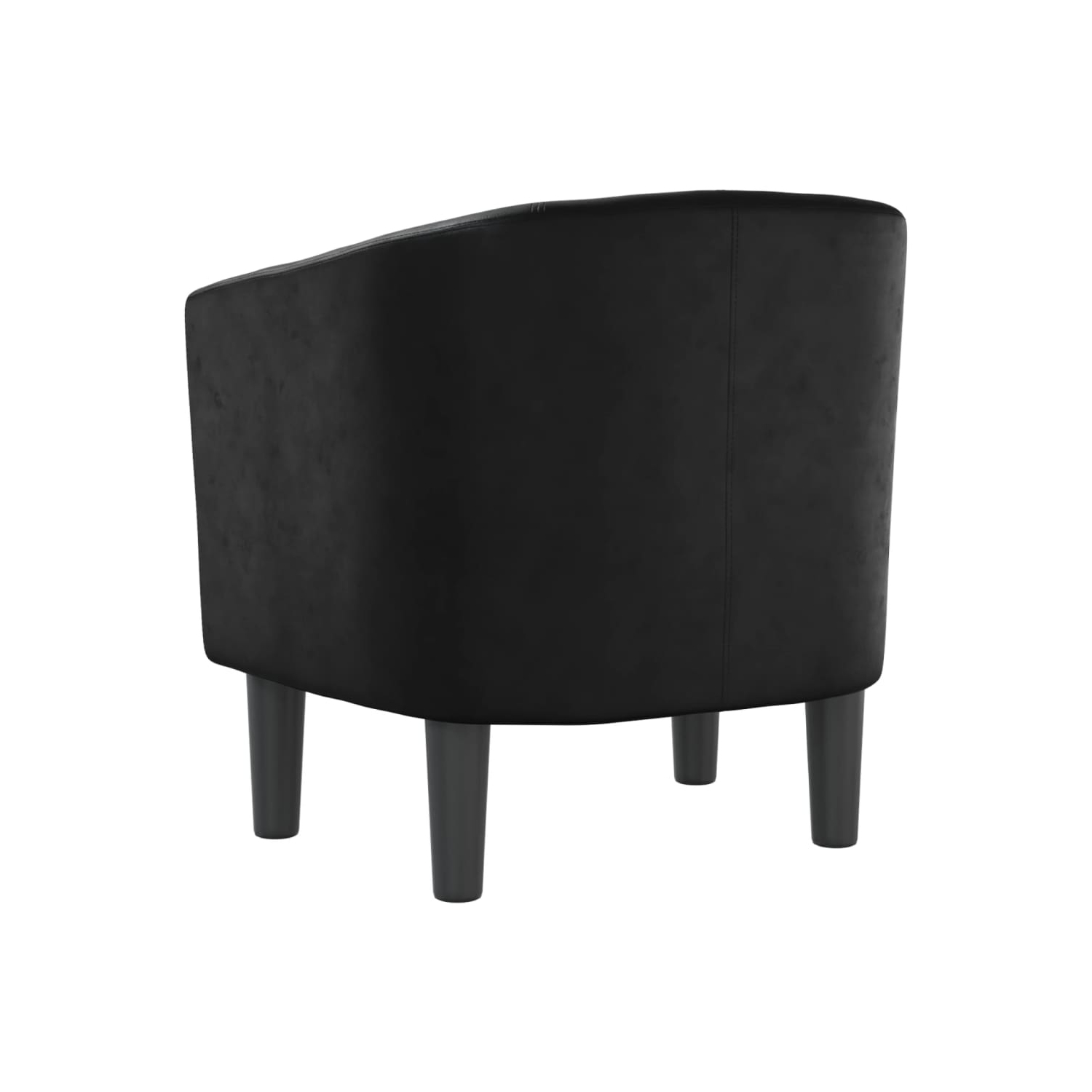 vidaXL Tub Chair Black Faux Leather
