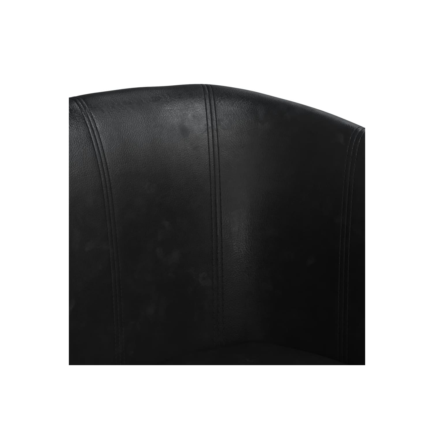 vidaXL Tub Chair Black Faux Leather