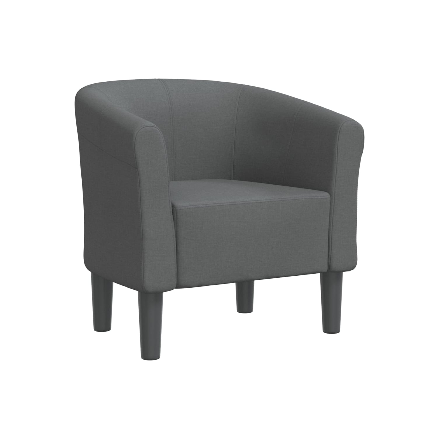 Fauteuil crapaud en tissu gris foncé vidaXL