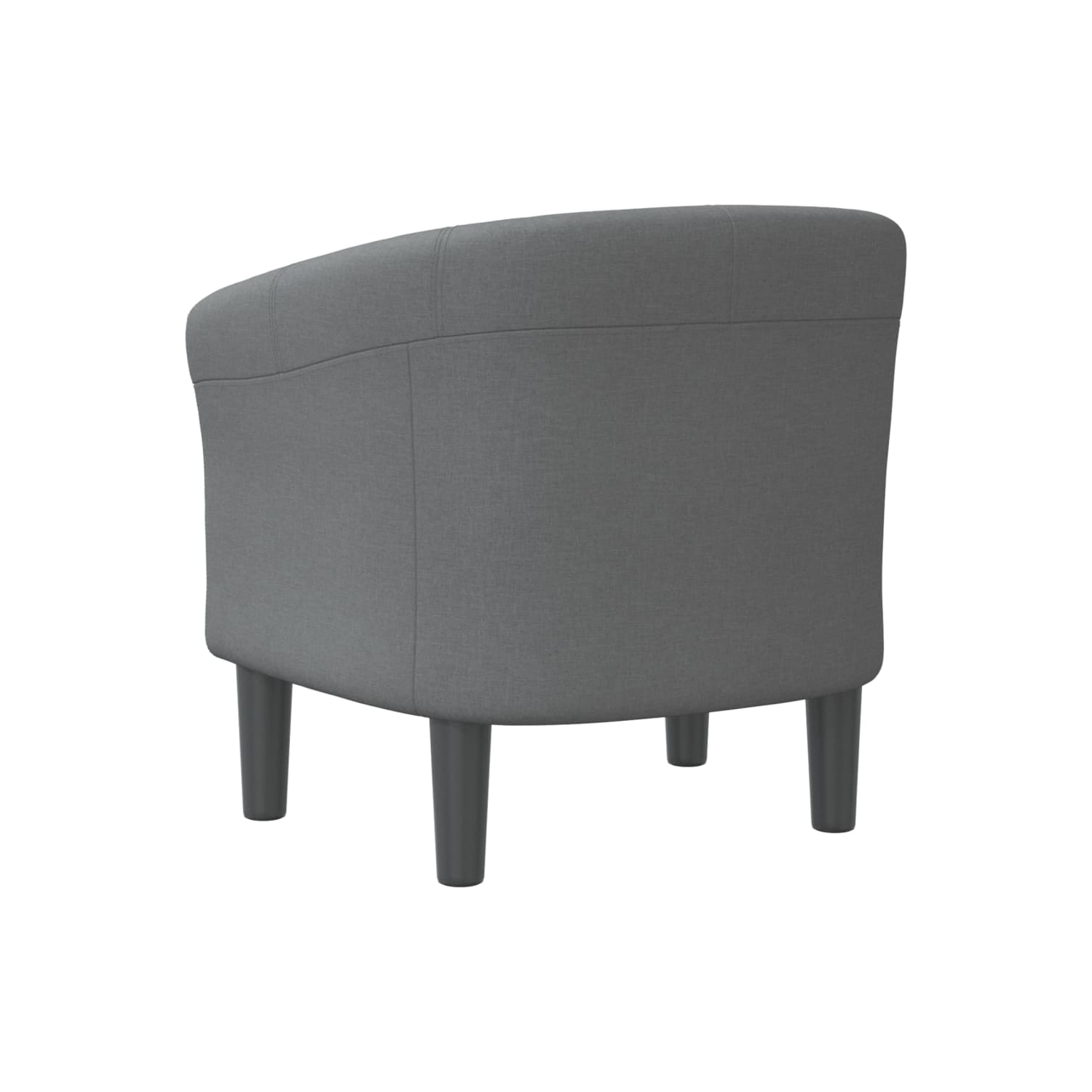 Fauteuil crapaud en tissu gris foncé vidaXL