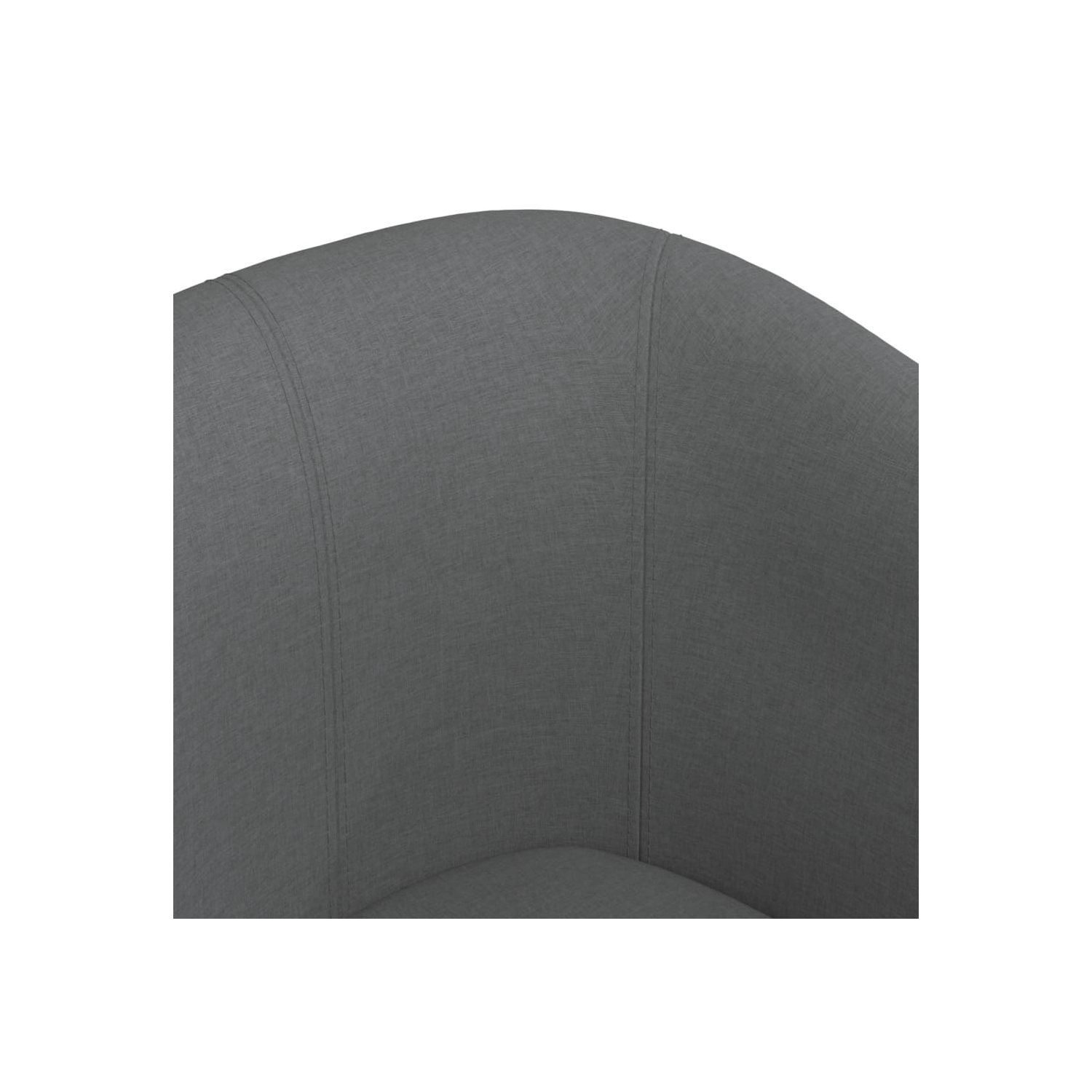 Fauteuil crapaud en tissu gris foncé vidaXL