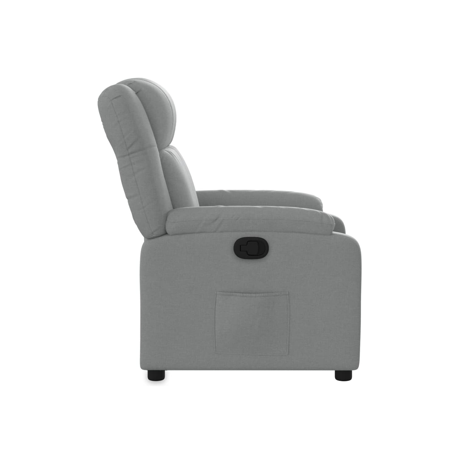 vidaXL Recliner Chair Light Grey Fabric
