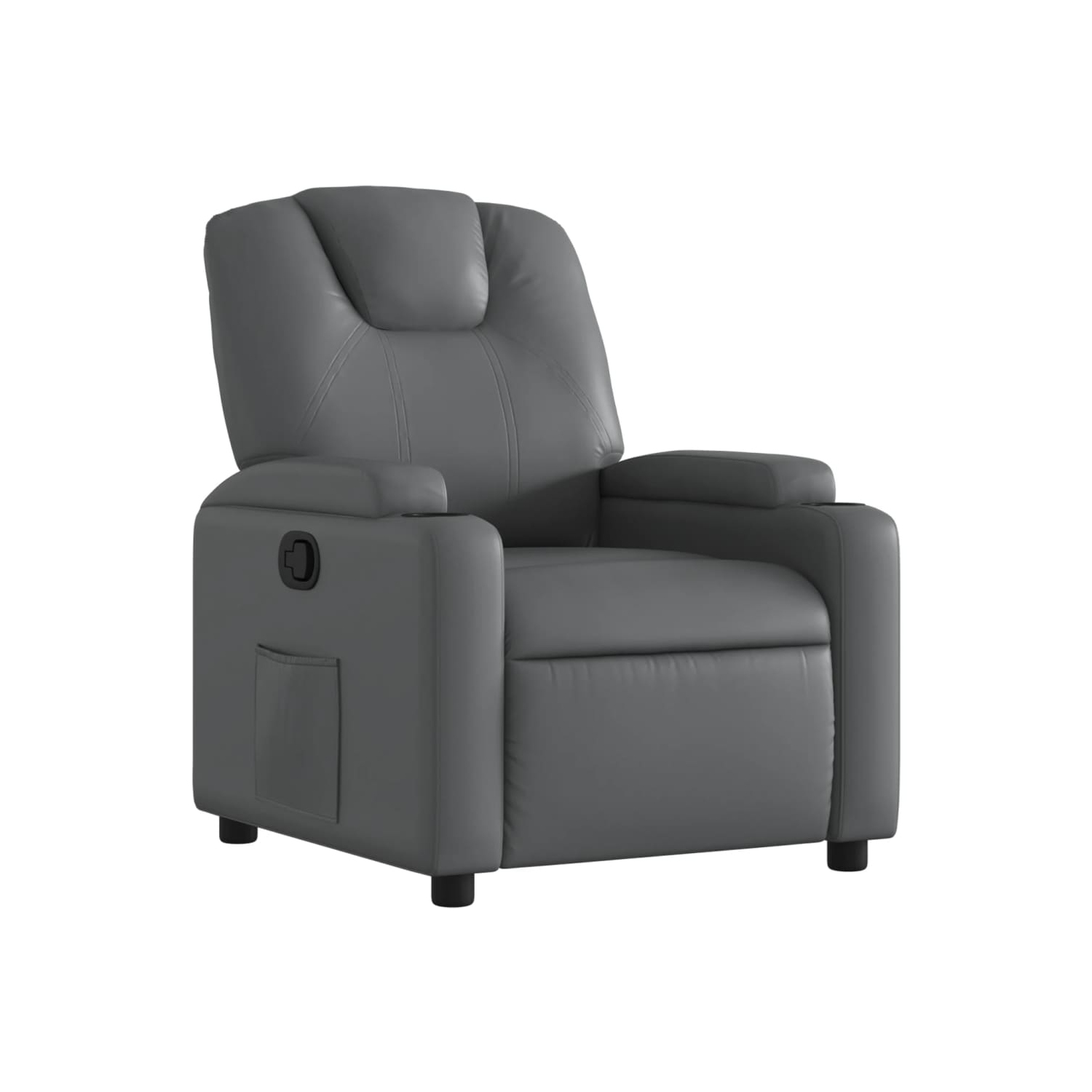 Fauteuil inclinable en similicuir gris vidaXL