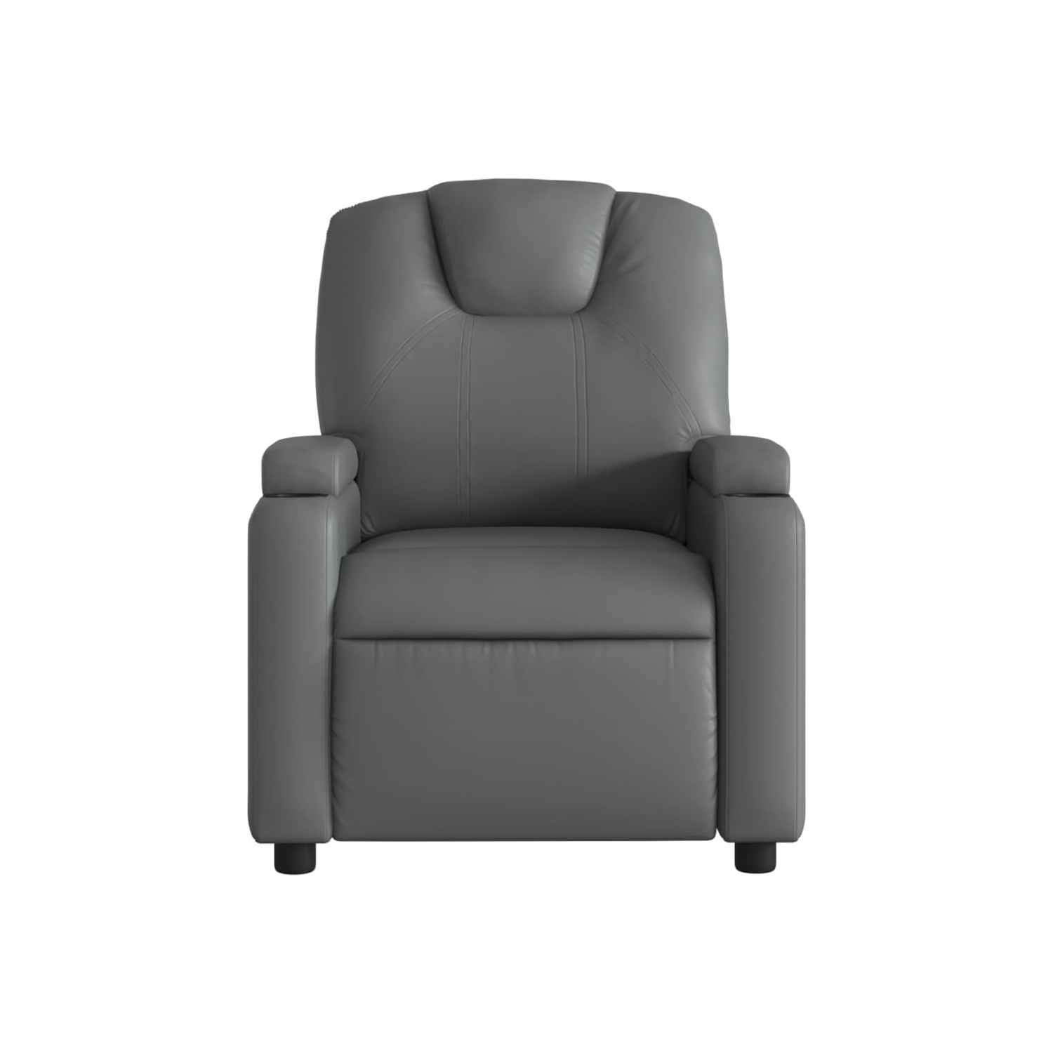 Fauteuil inclinable en similicuir gris vidaXL