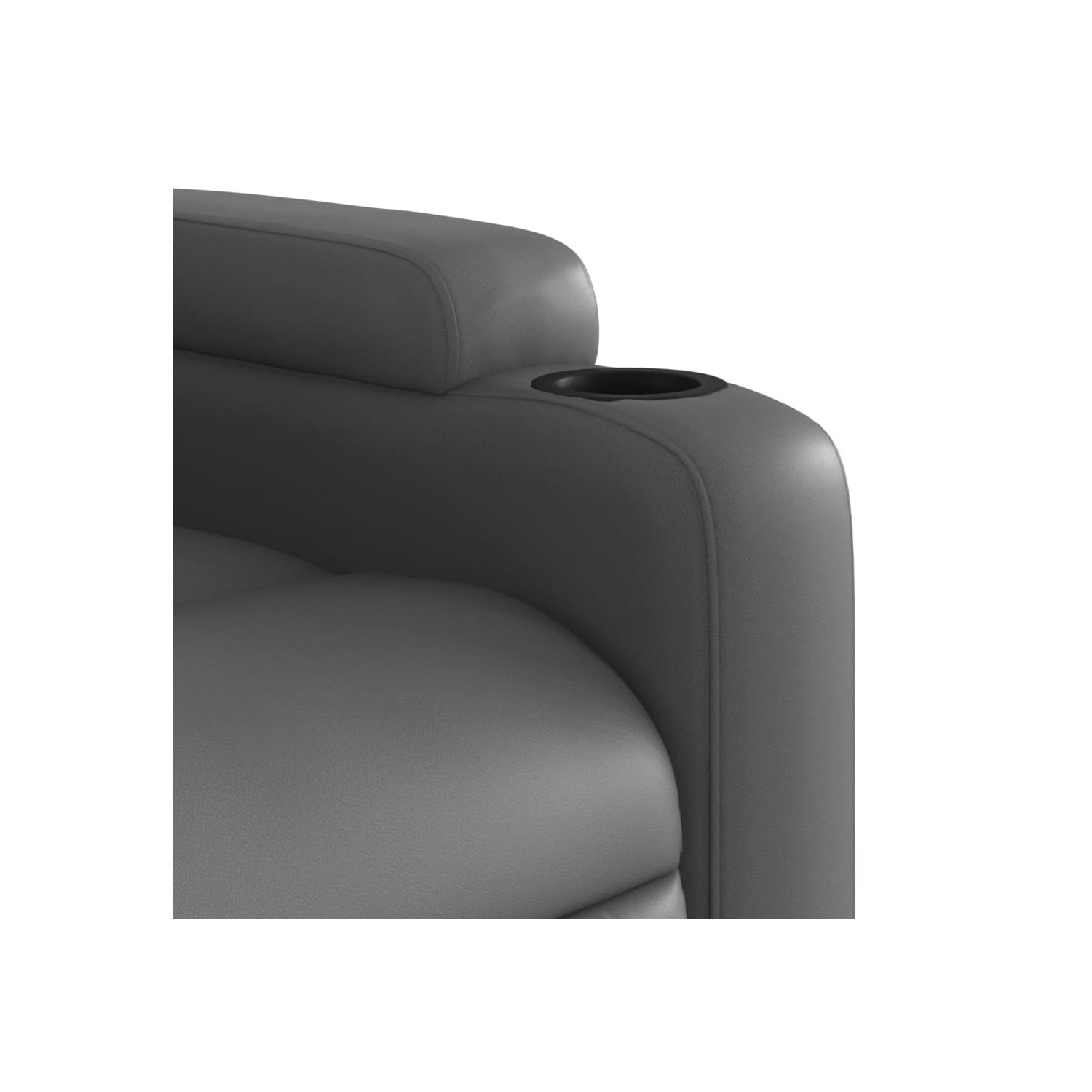 Fauteuil inclinable en similicuir gris vidaXL