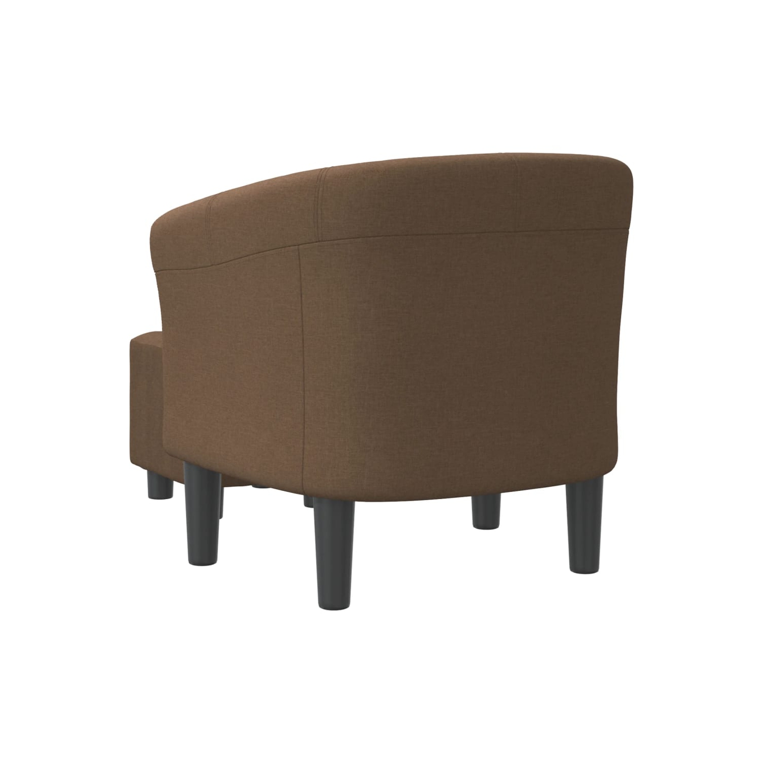 vidaXL Tub Chair with Footstool Brown Fabric