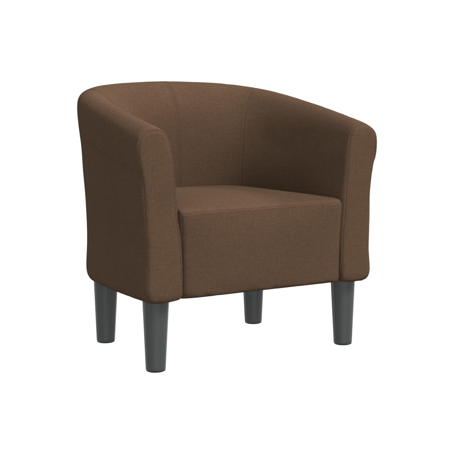 vidaXL Tub Chair Brown Fabric