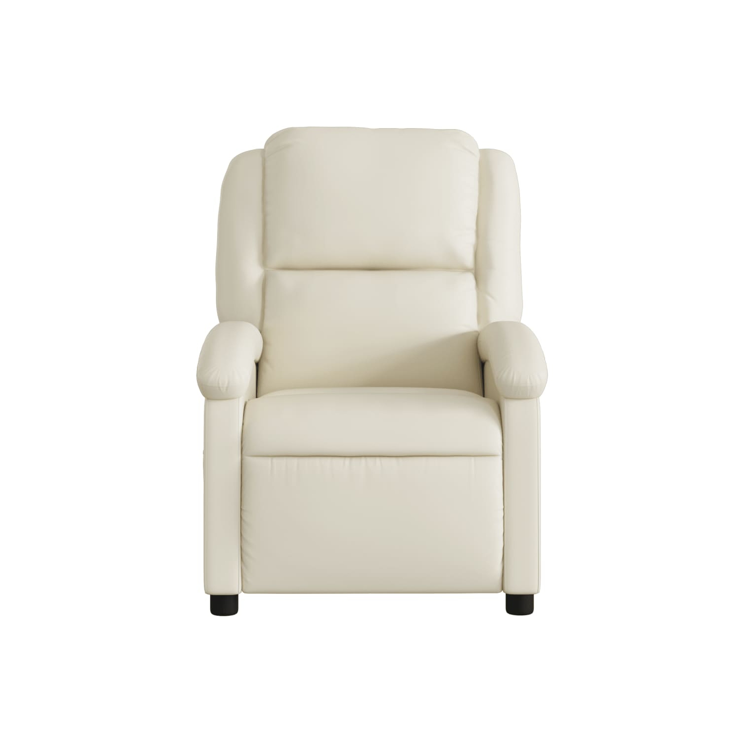 Fauteuil inclinable en similicuir crème vidaXL
