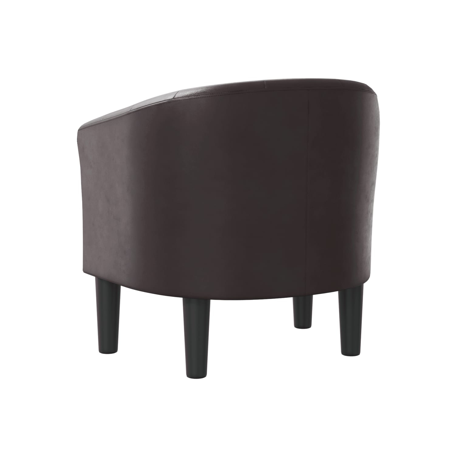 vidaXL Tub Chair Brown Faux Leather