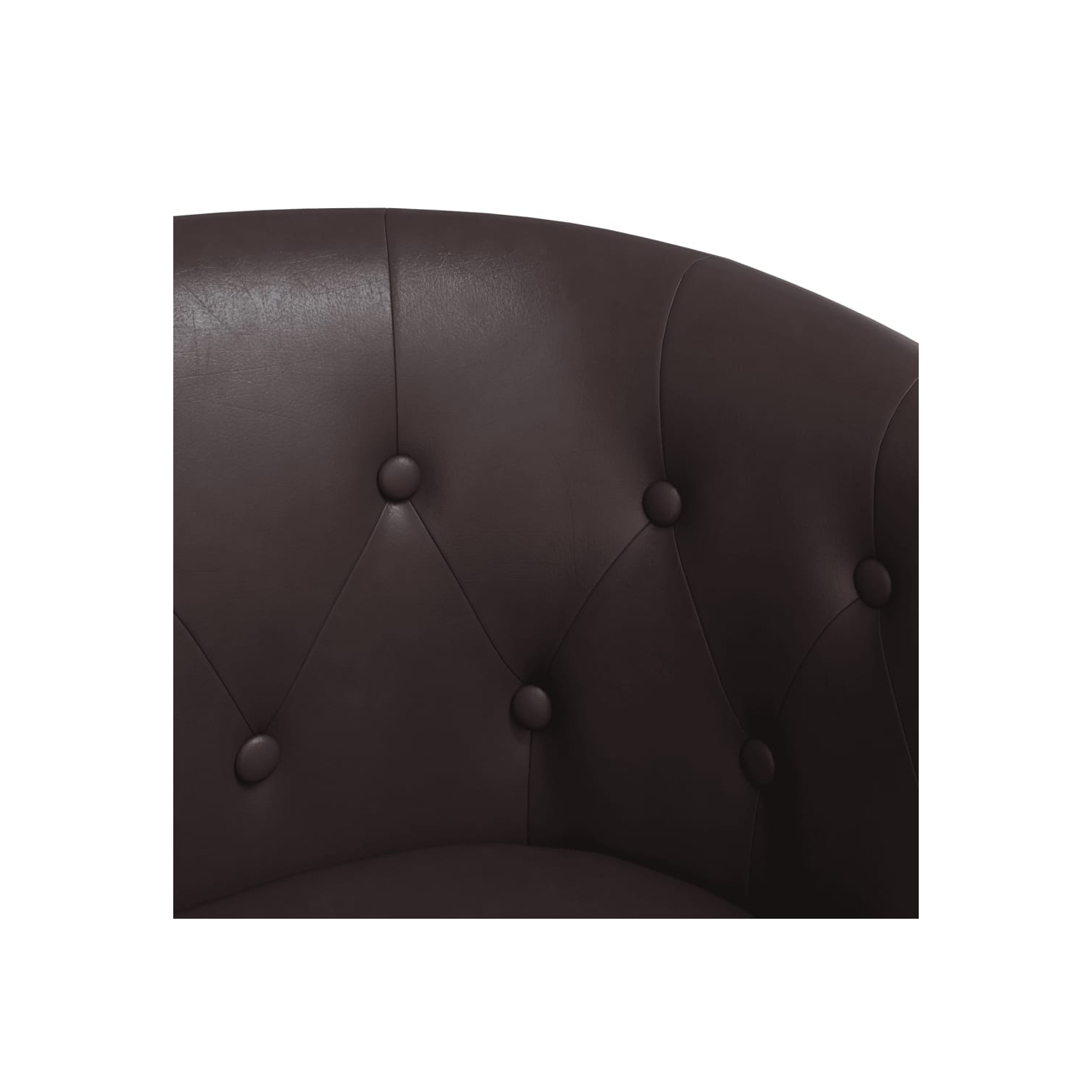 vidaXL Tub Chair Brown Faux Leather