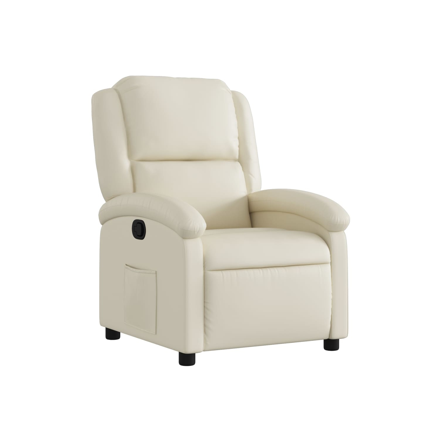 vidaXL Recliner Chair Cream Faux Leather