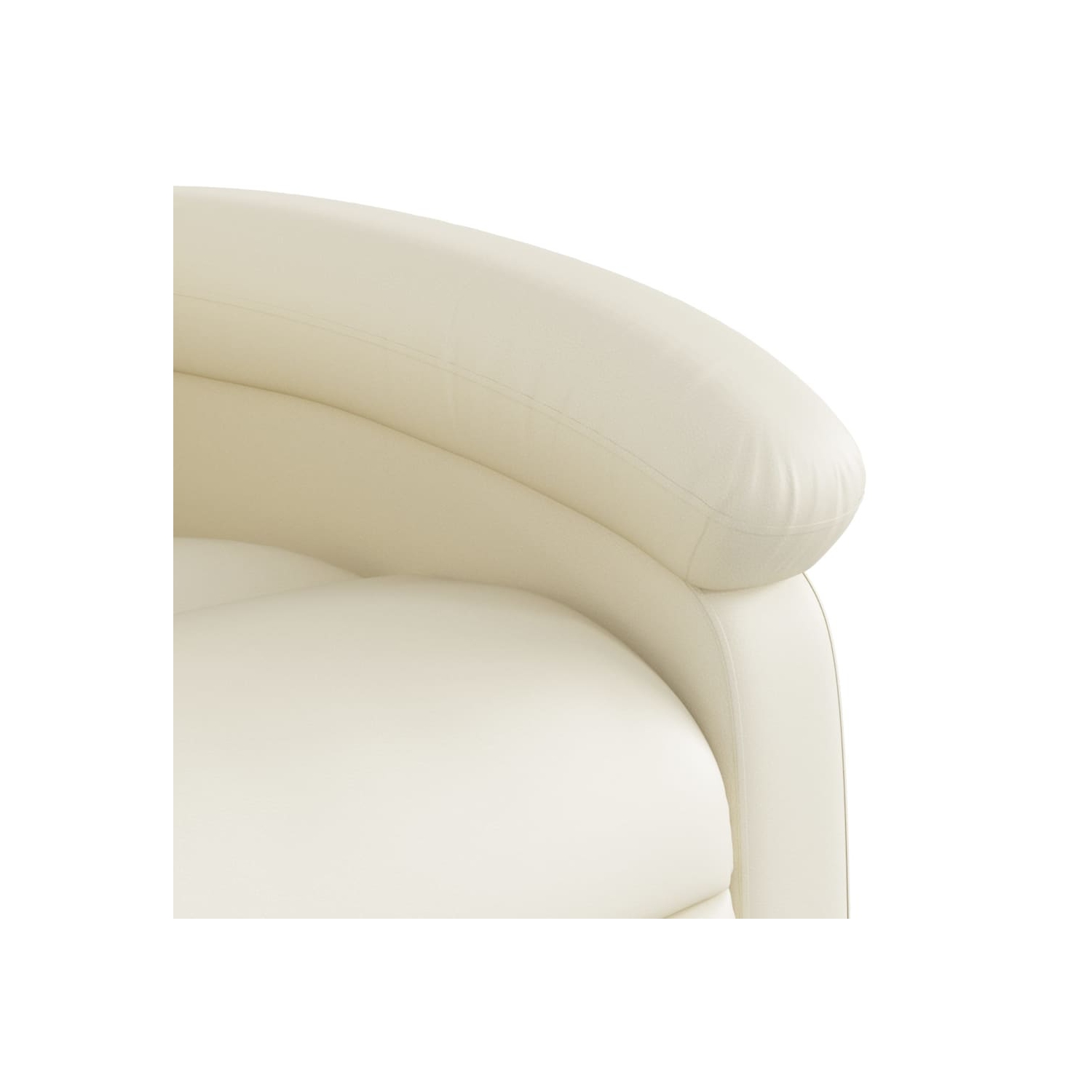 vidaXL Recliner Chair Cream Faux Leather