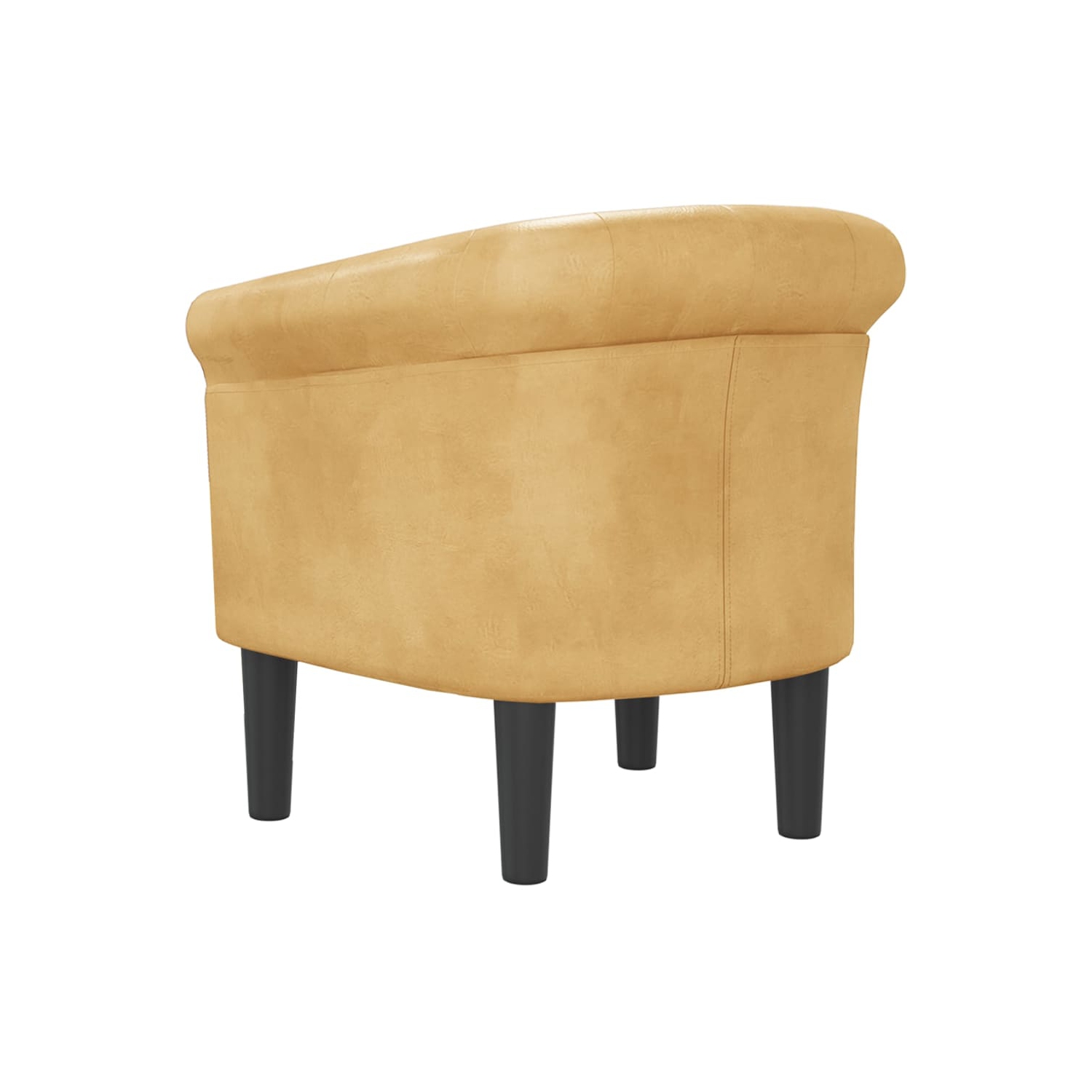 vidaXL Tub Chair Gold Faux Leather