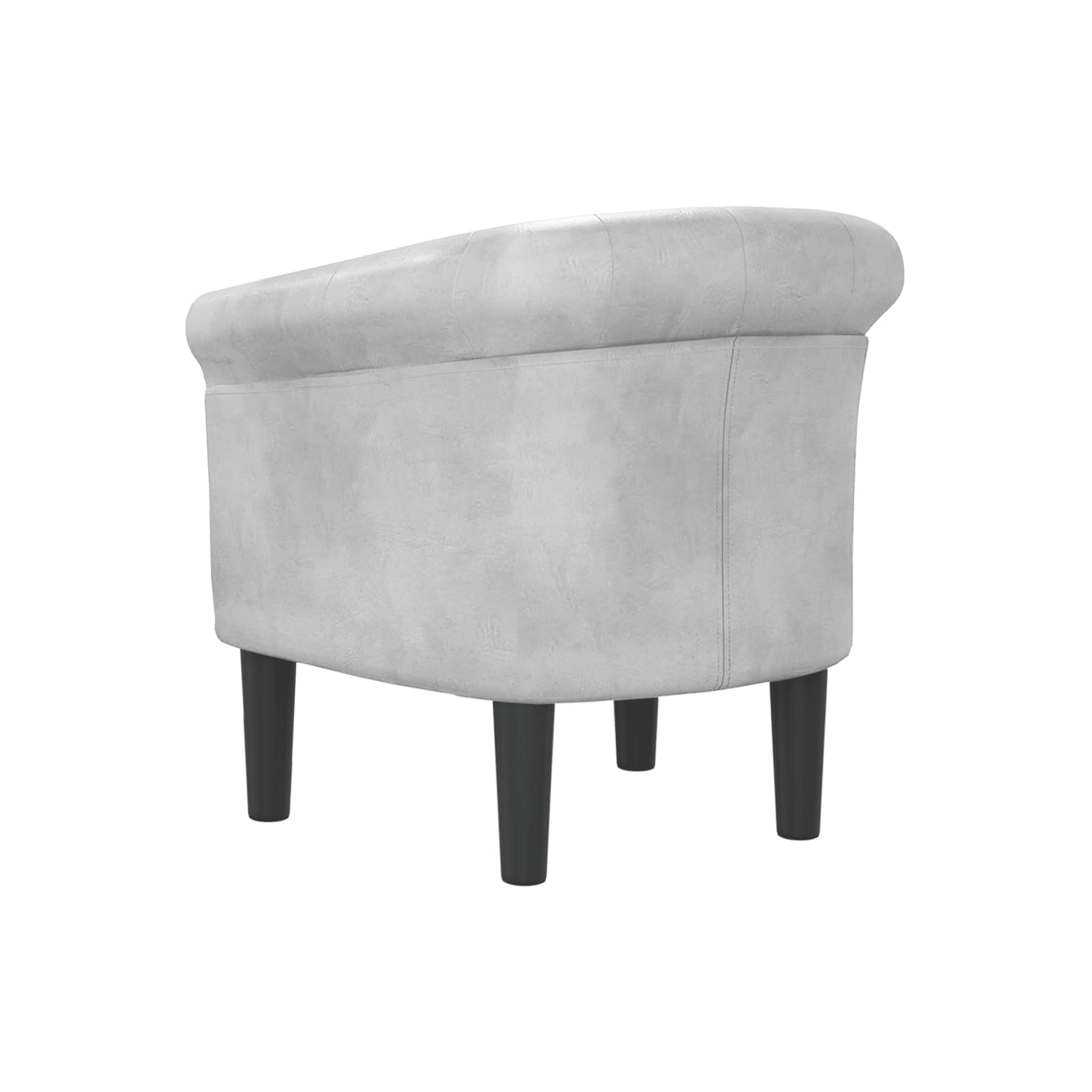 vidaXL Tub Chair Silver Faux Leather