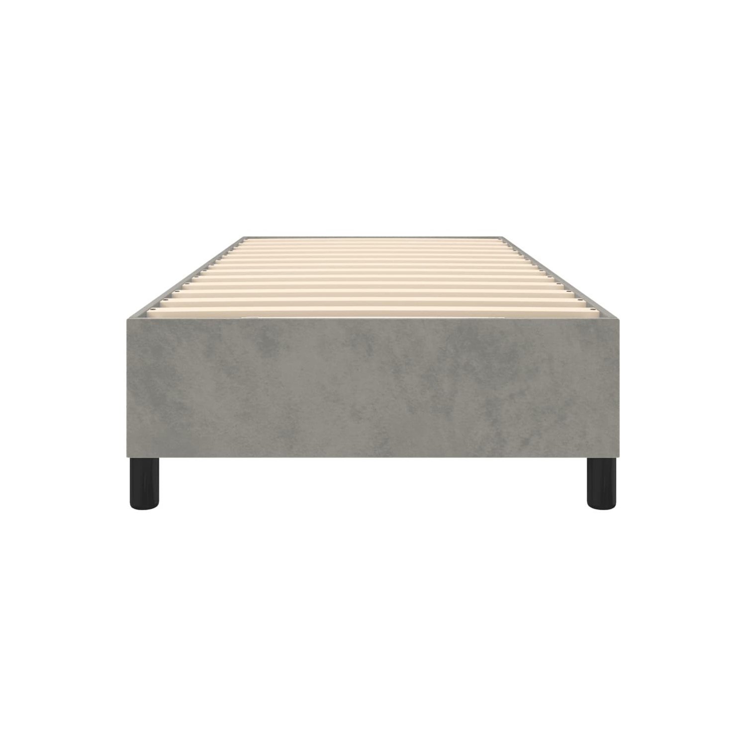 Sommier à ressorts vidaXL Cadre de lit simple TG velours gris pâle