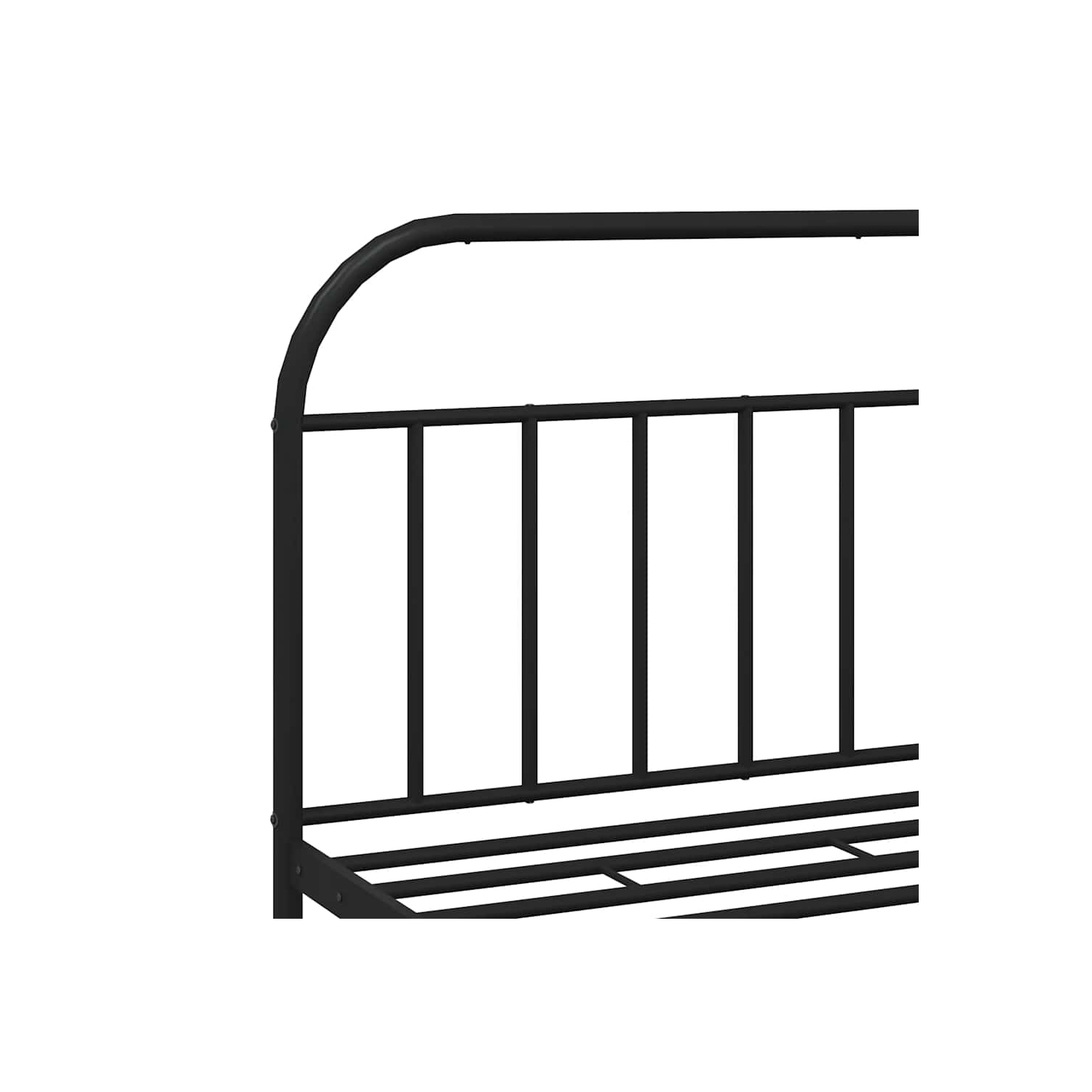 VidaXL – Cadre de très grand lit californien métal noir 12&nbsp;po, tête et pied de lit, sans matelas