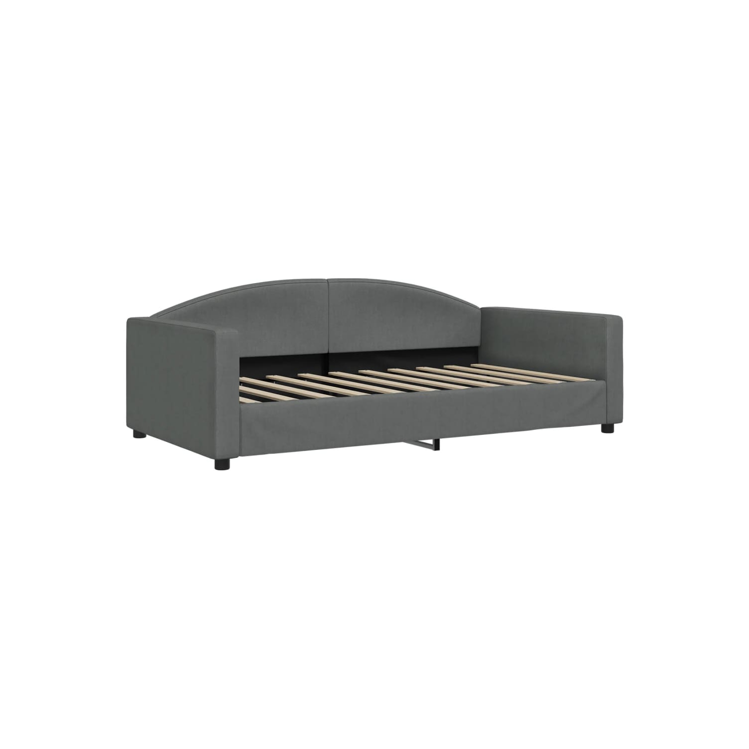 vidaXL Daybed with Trundle without Mattress Dark Grey 100x190 cm