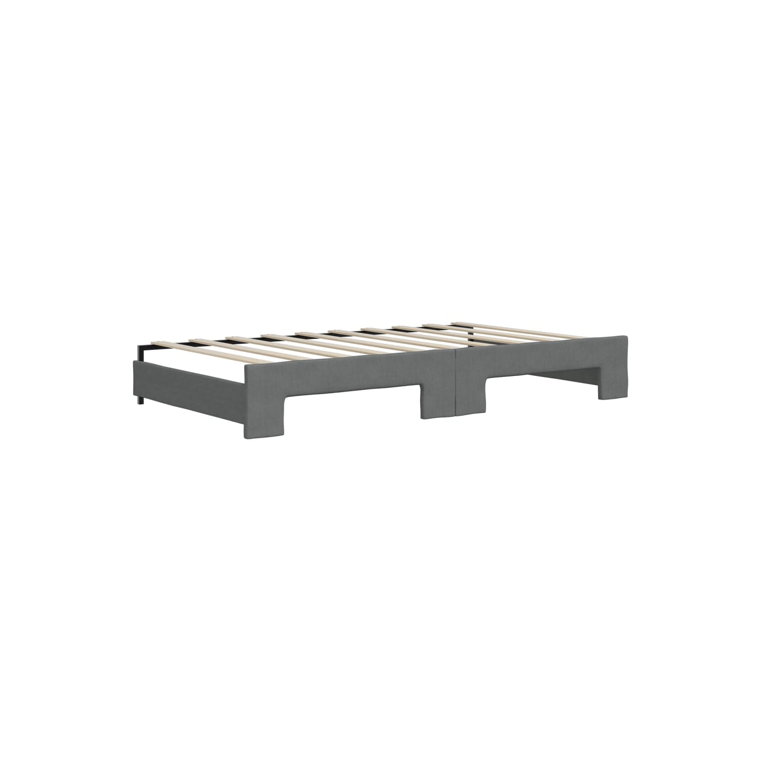 vidaXL Daybed with Trundle without Mattress Dark Grey 100x190 cm