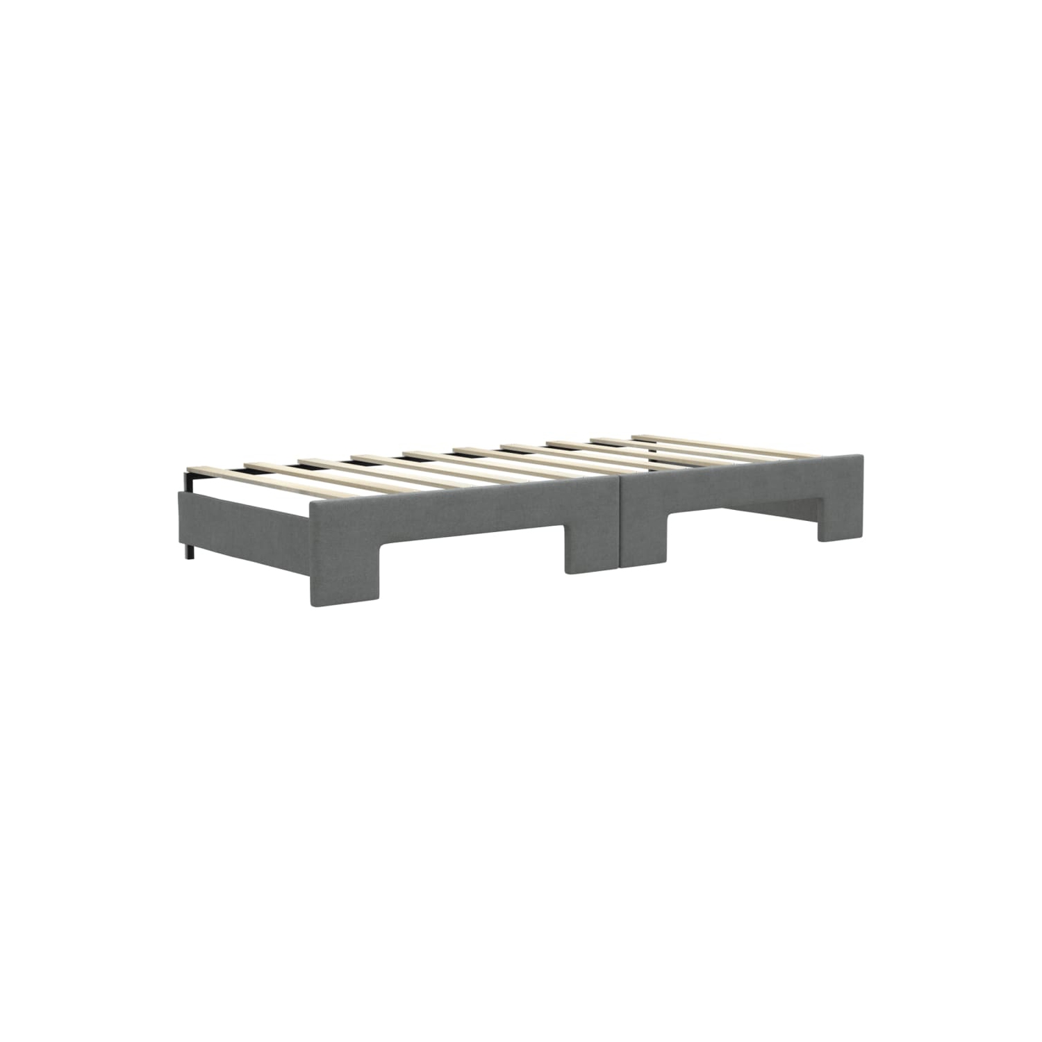 vidaXL Daybed with Trundle without Mattress Dark Grey 100x190 cm