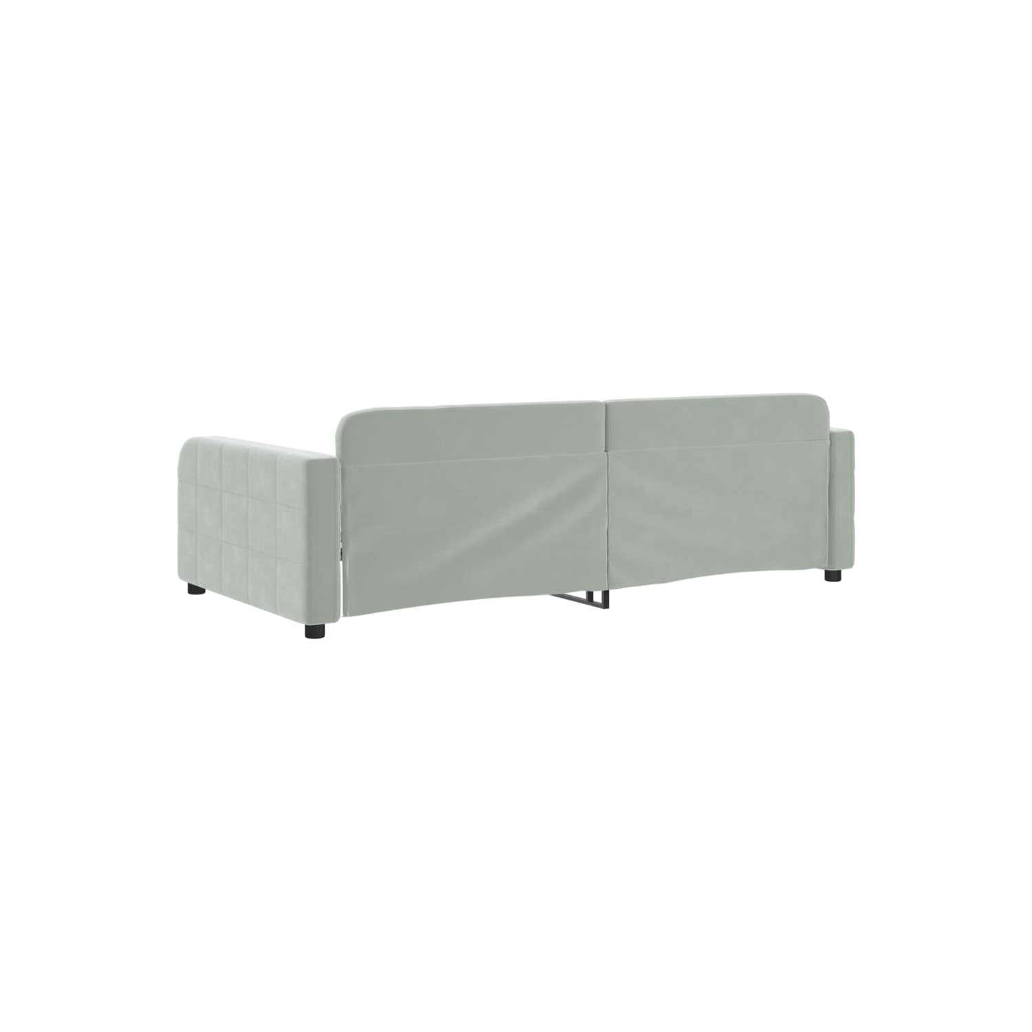vidaXL Day Bed without Mattress Light Grey 100x190 cm Velvet