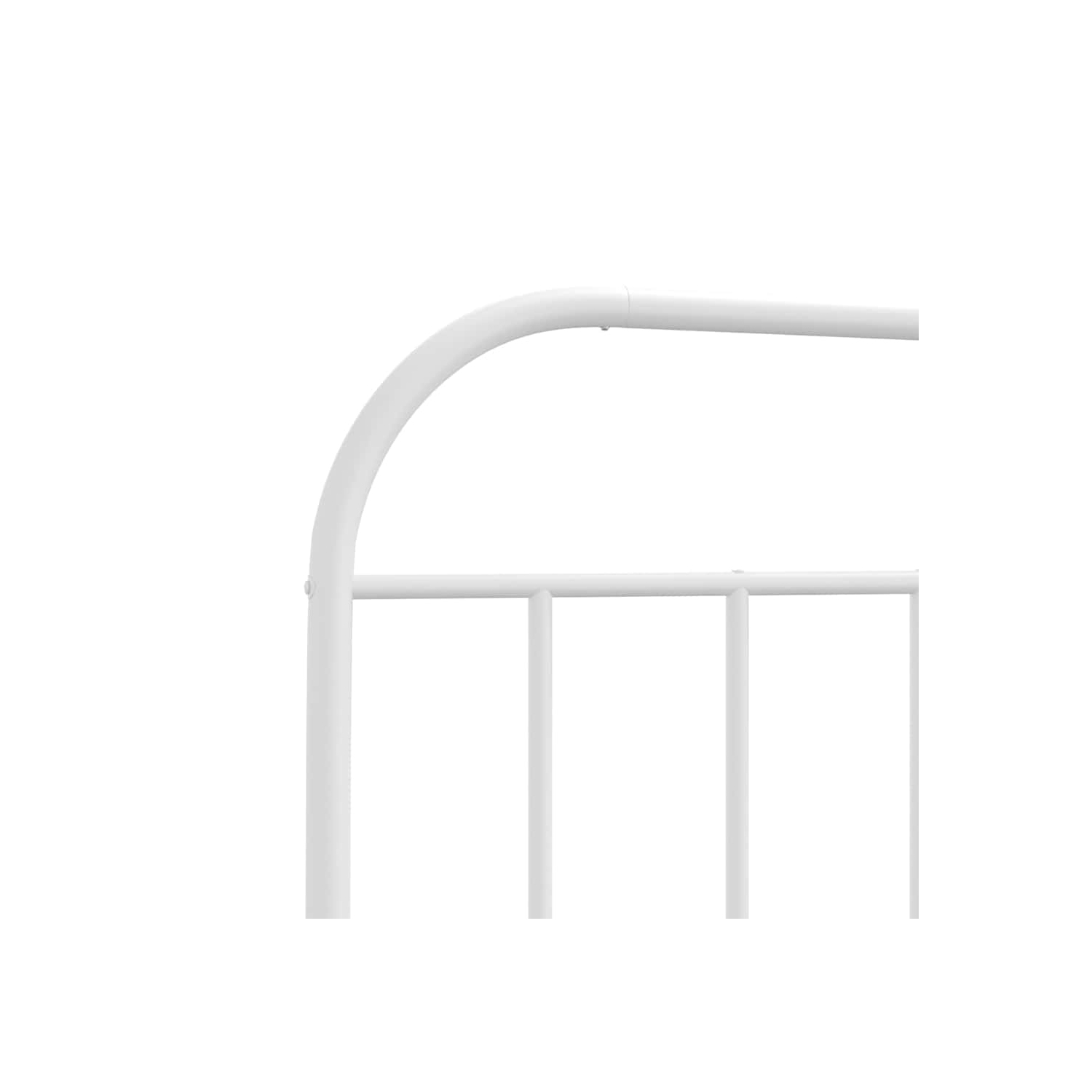 vidaXL 12" White Twin Metal Bed Frame with Headboard & Footboard No Mattress