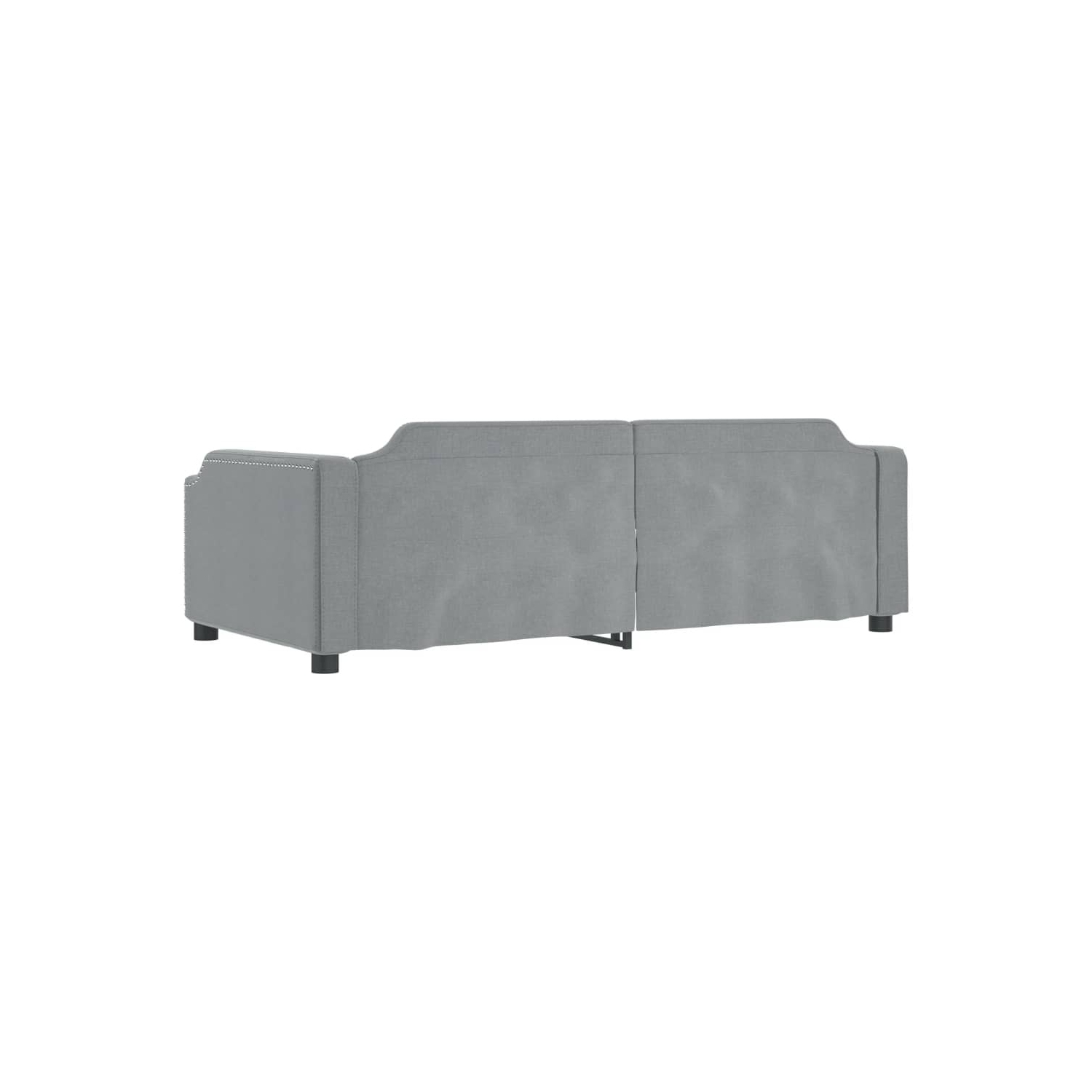 vidaXL Day Bed without Mattress Light Grey 100x190 cm Fabric