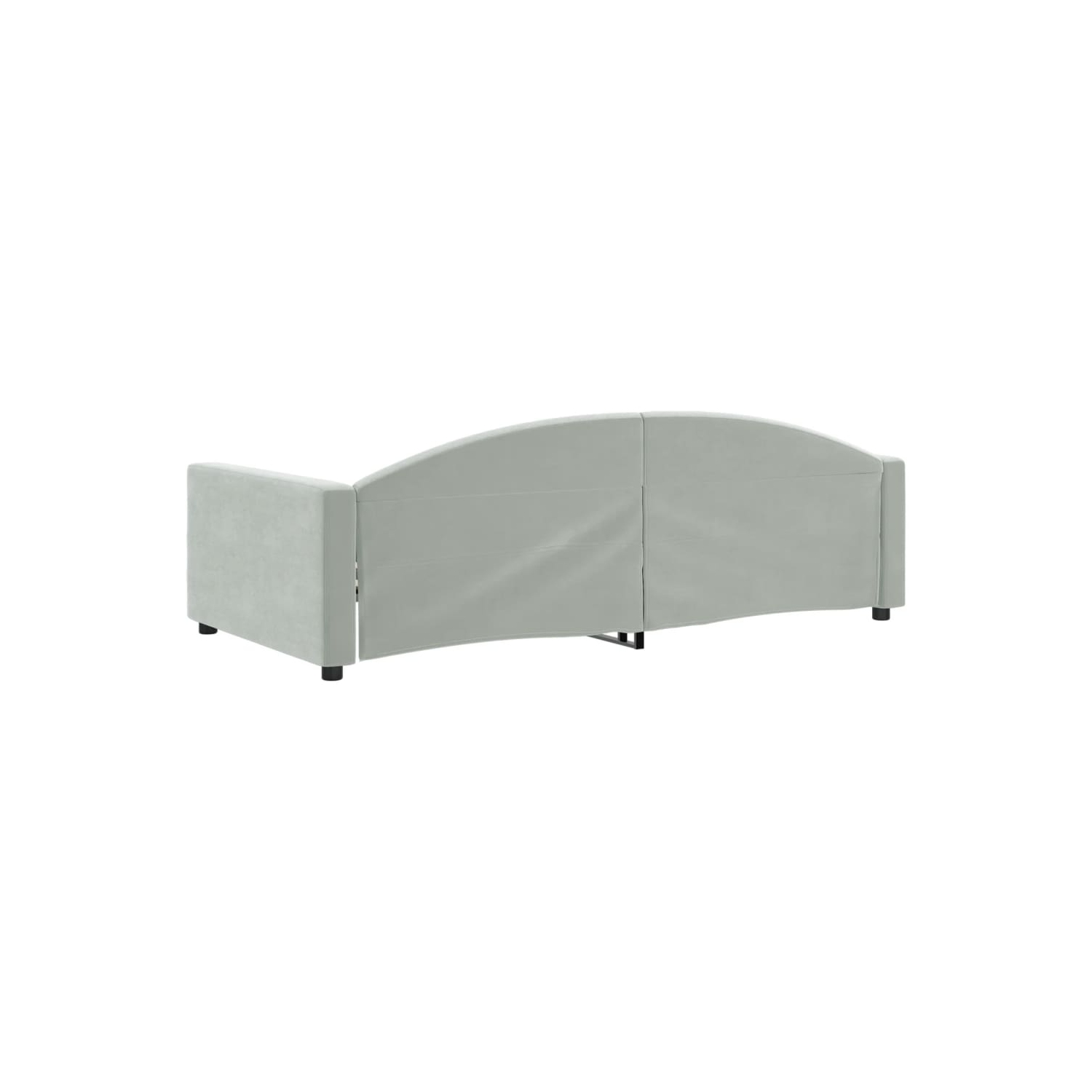vidaXL Day Bed without Mattress Light Grey 100x190 cm Velvet