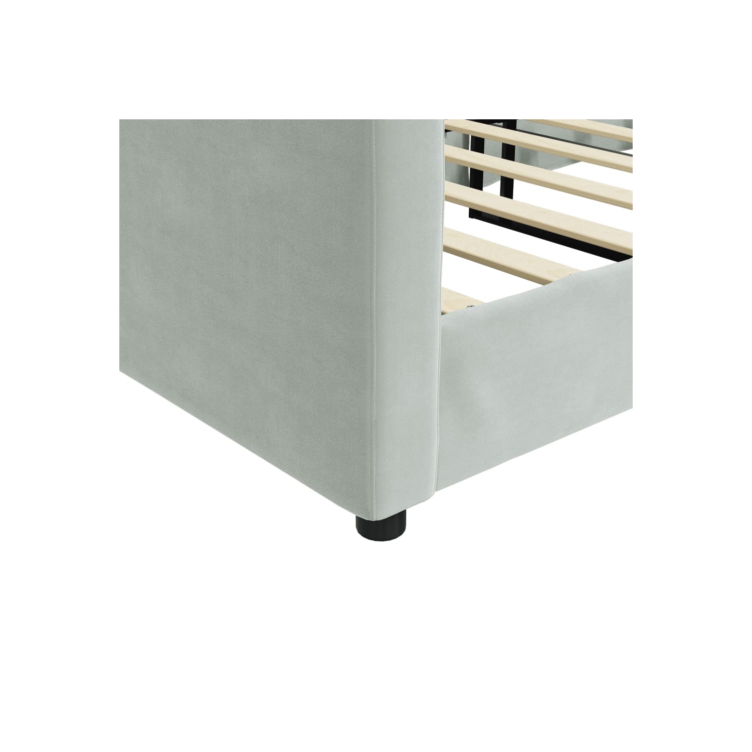 vidaXL Day Bed without Mattress Light Grey 100x190 cm Velvet