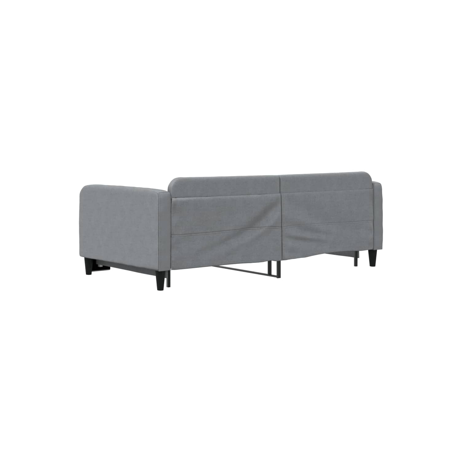 vidaXL Daybed with Trundle without Mattress Light Grey 100x190 cm
