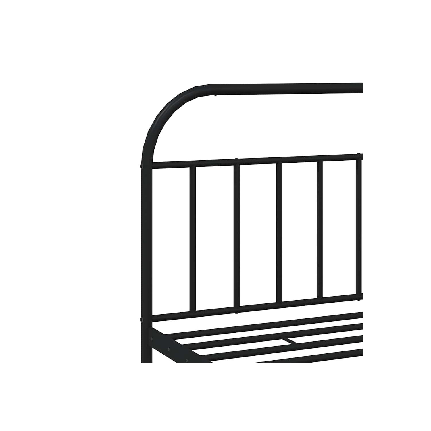 vidaXL 12" Black King Size Metal Bed Frame with Headboard No Mattress