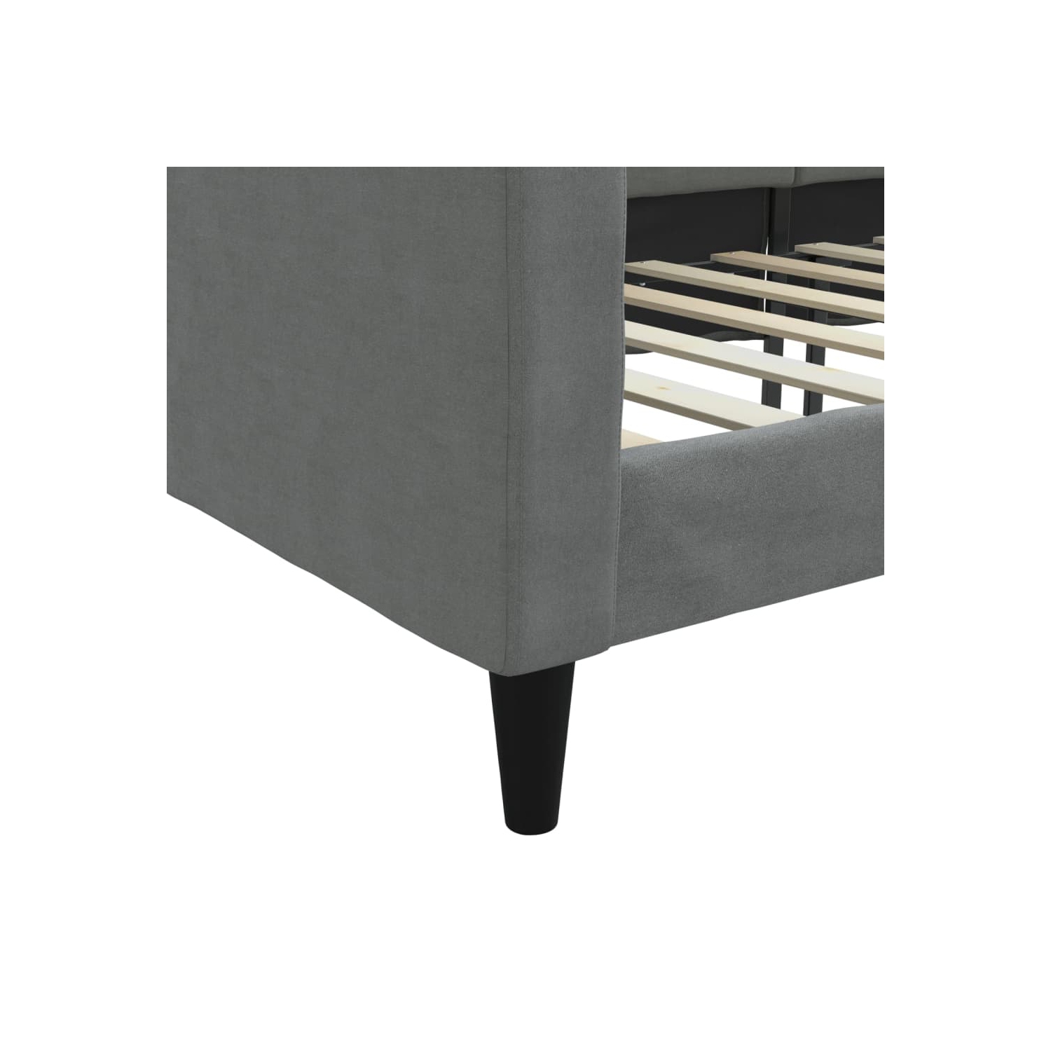 vidaXL Day Bed without Mattress Dark Grey 100x190 cm Fabric