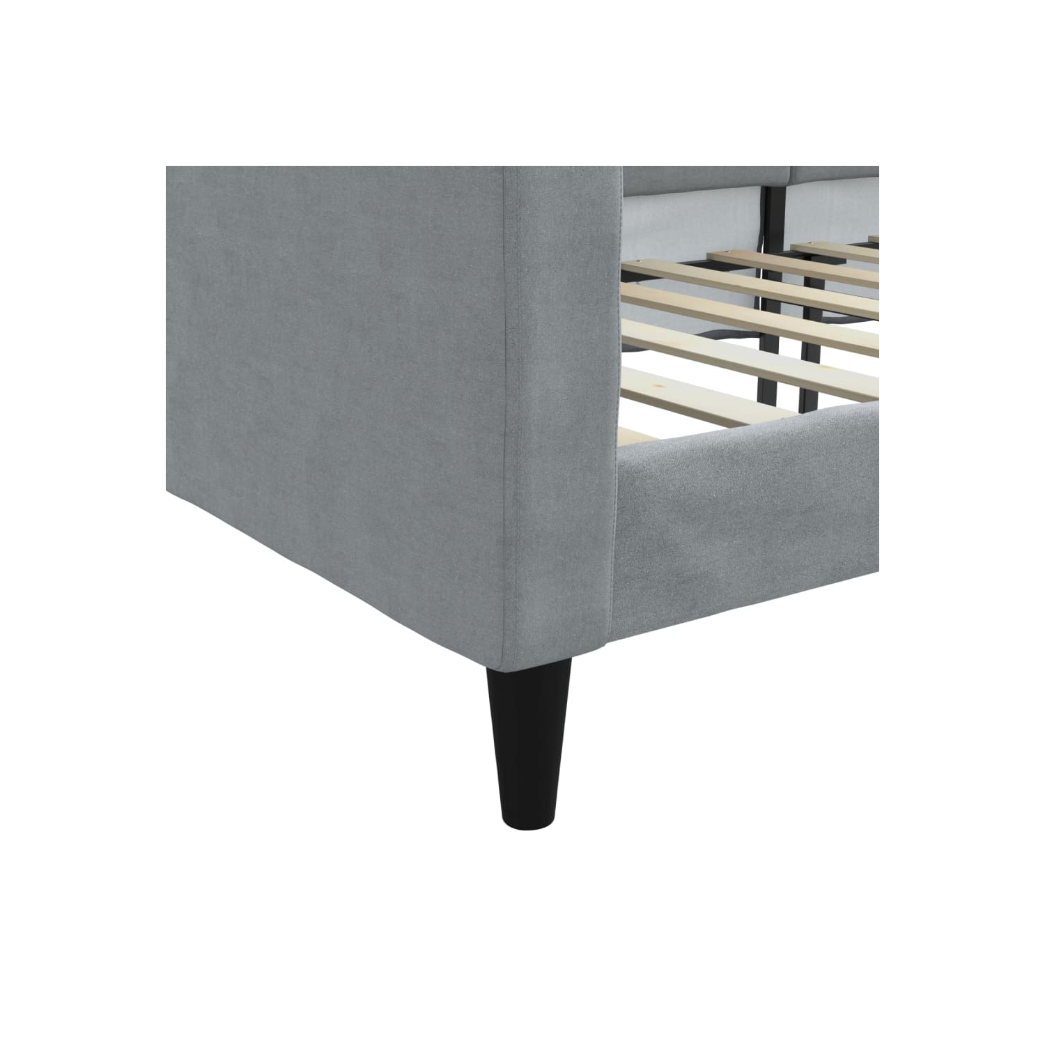 Matelas de jour vidaXL sans matelas en tissu 190 cm gris pâle 100 x