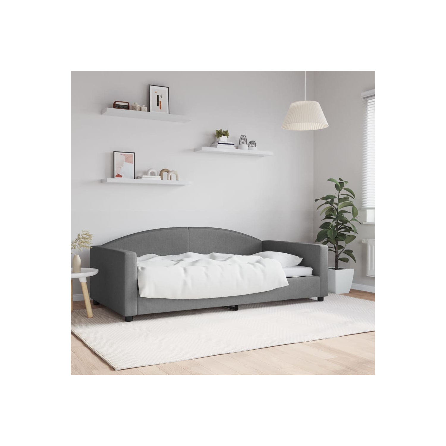 Matelas de jour vidaXL sans matelas, tissu 100 x 190&nbsp;cm gris foncé