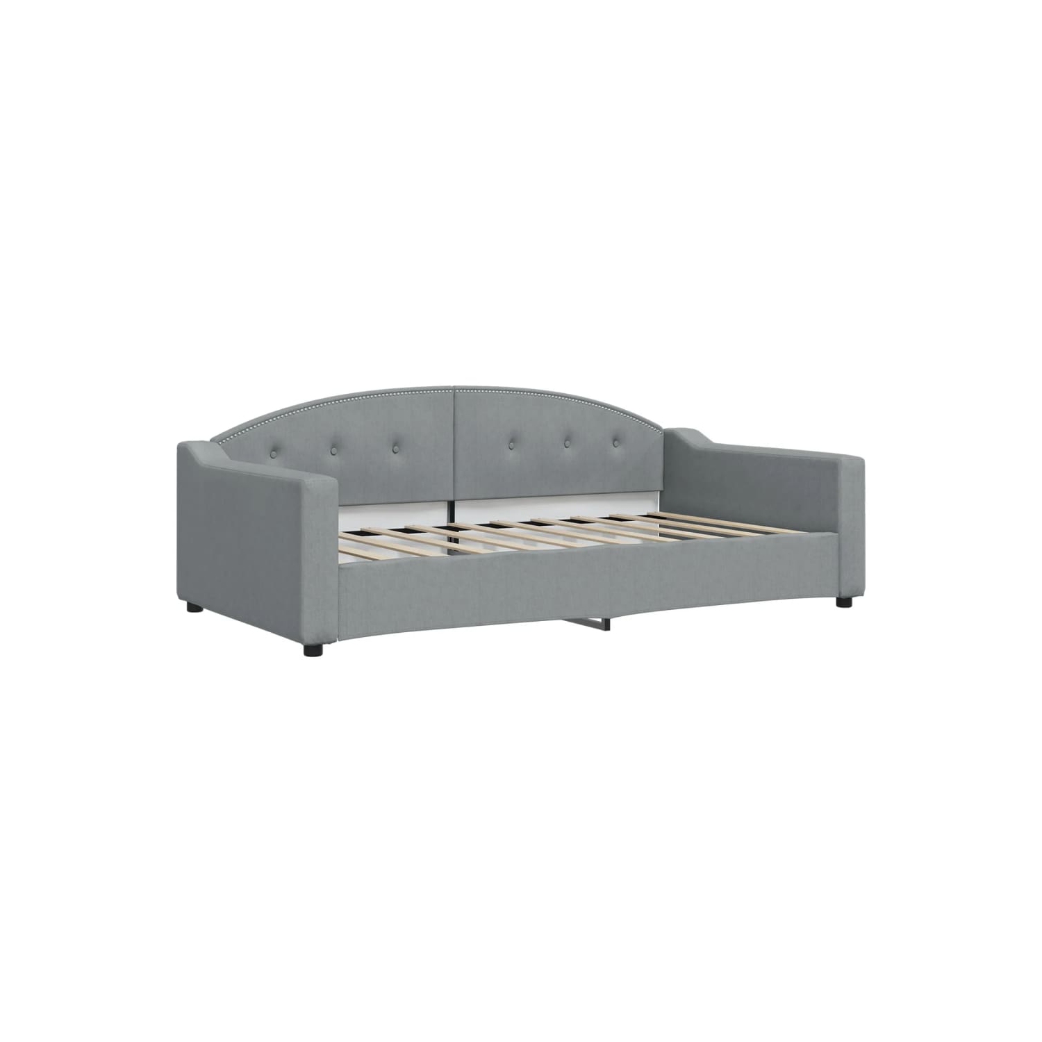 vidaXL Day Bed without Mattress Light Grey 100x190 cm Fabric