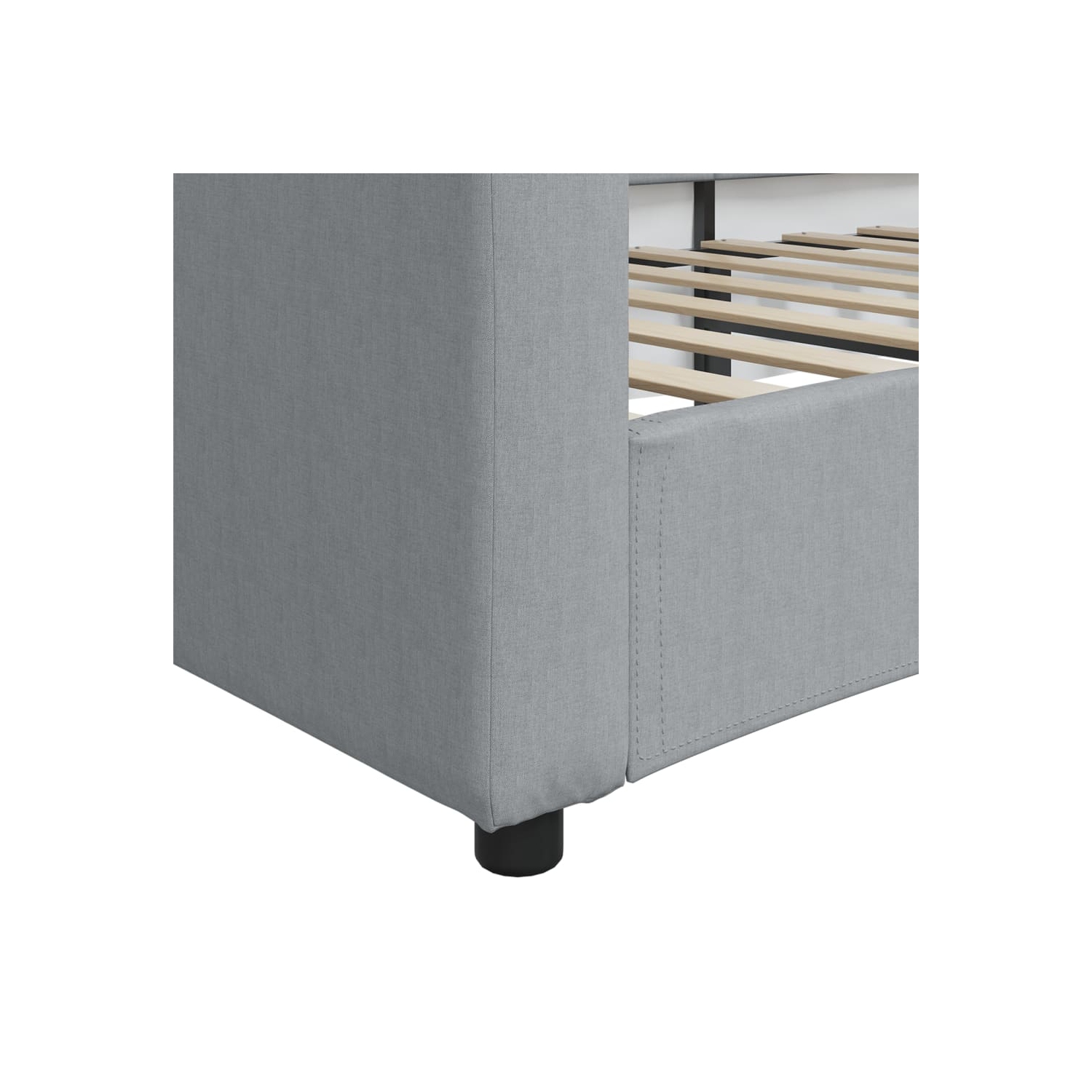 vidaXL Day Bed without Mattress Light Grey 100x190 cm Fabric