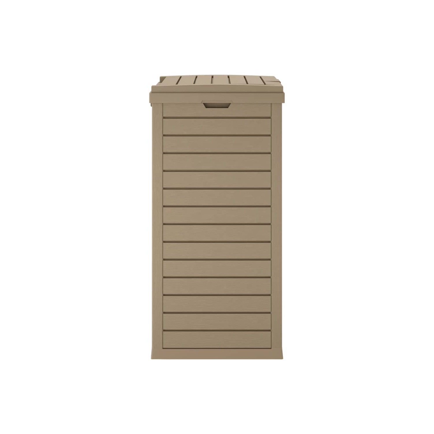 VidaXL bac à ordures d'extérieur brun clair 41x41x86&nbsp;cm polypropylène