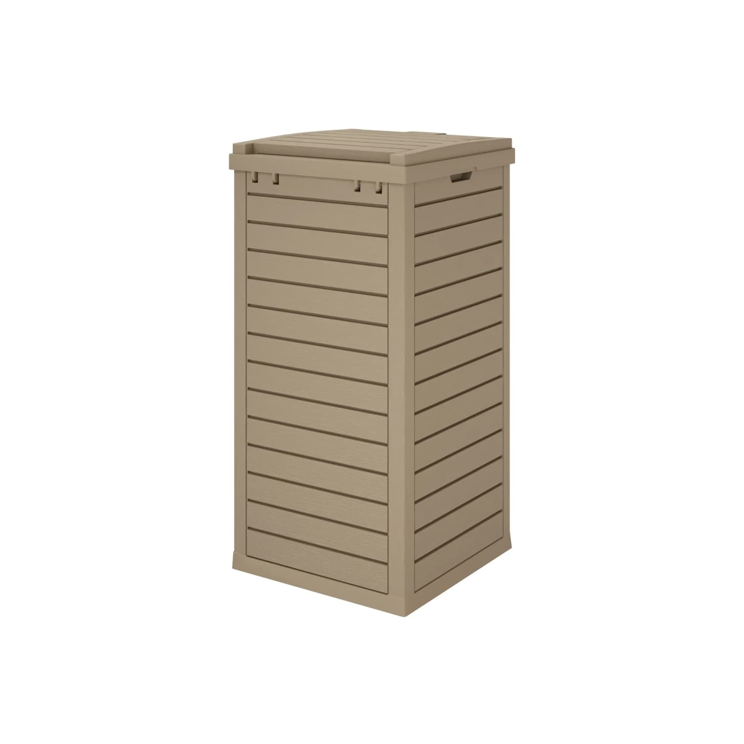 VidaXL bac à ordures d'extérieur brun clair 41x41x86&nbsp;cm polypropylène
