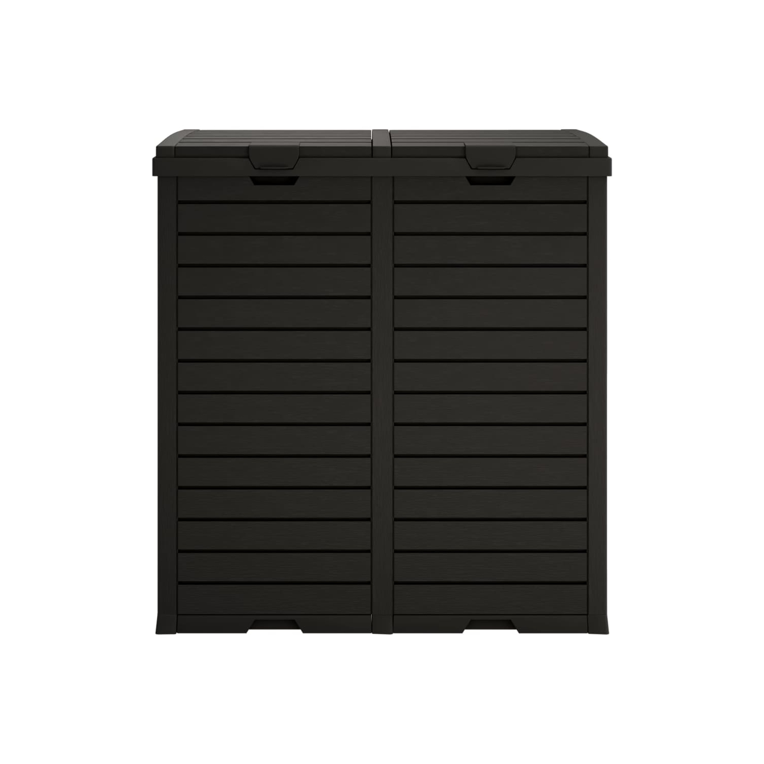 vidaXL Outdoor Garbage Bin Black 78x41x86 cm Polypropylene