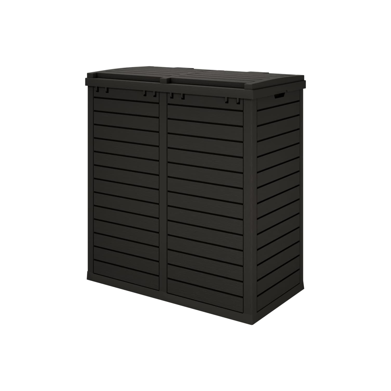 vidaXL Outdoor Garbage Bin Black 78x41x86 cm Polypropylene