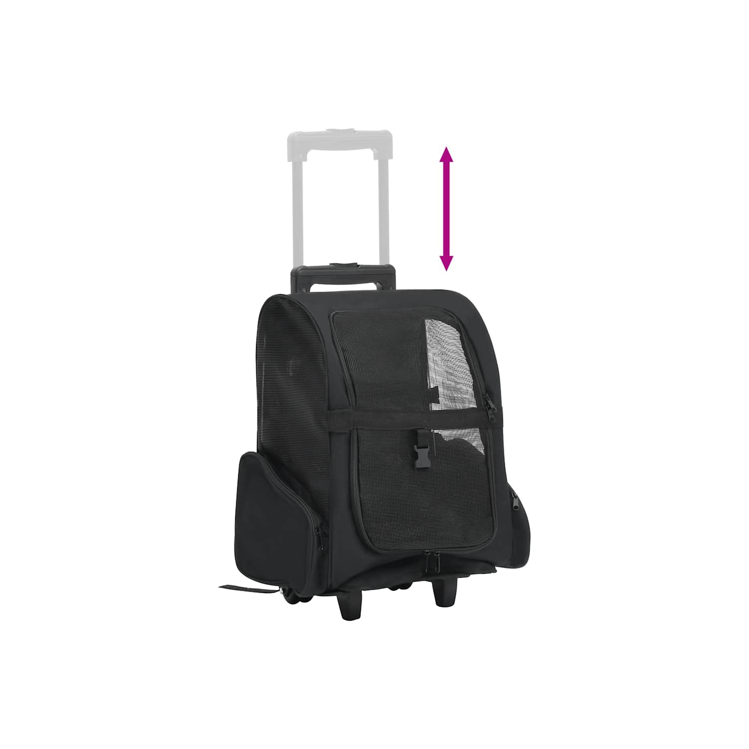 Poignée pliable multifonction noire pour animal de compagnie de vidaXL