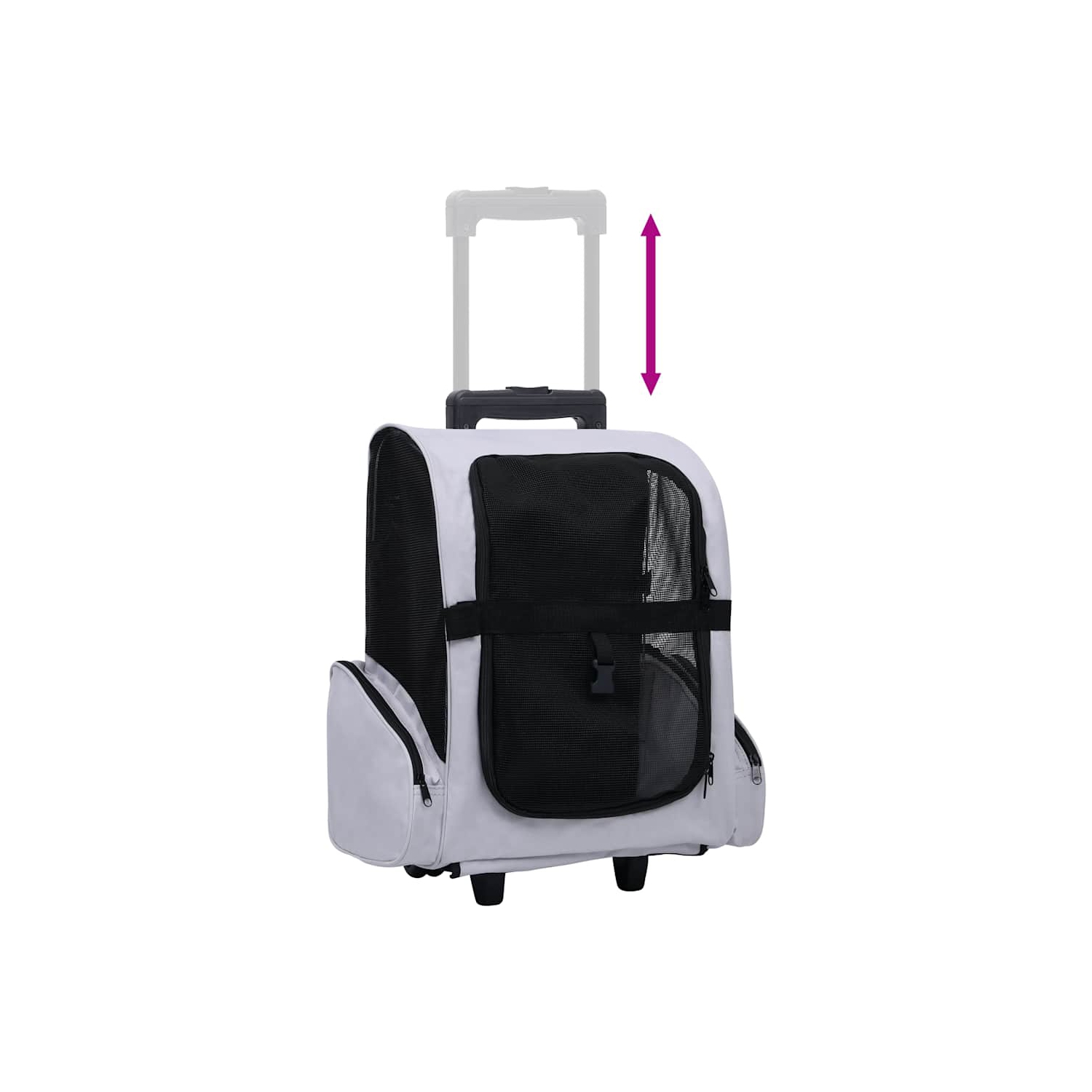 Poignée pliable multi-usage pour animal de compagnie de vidaXL, gris